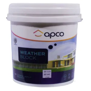 Apco Weatherblock Semi Gloss Acrylic Deep Base 10L