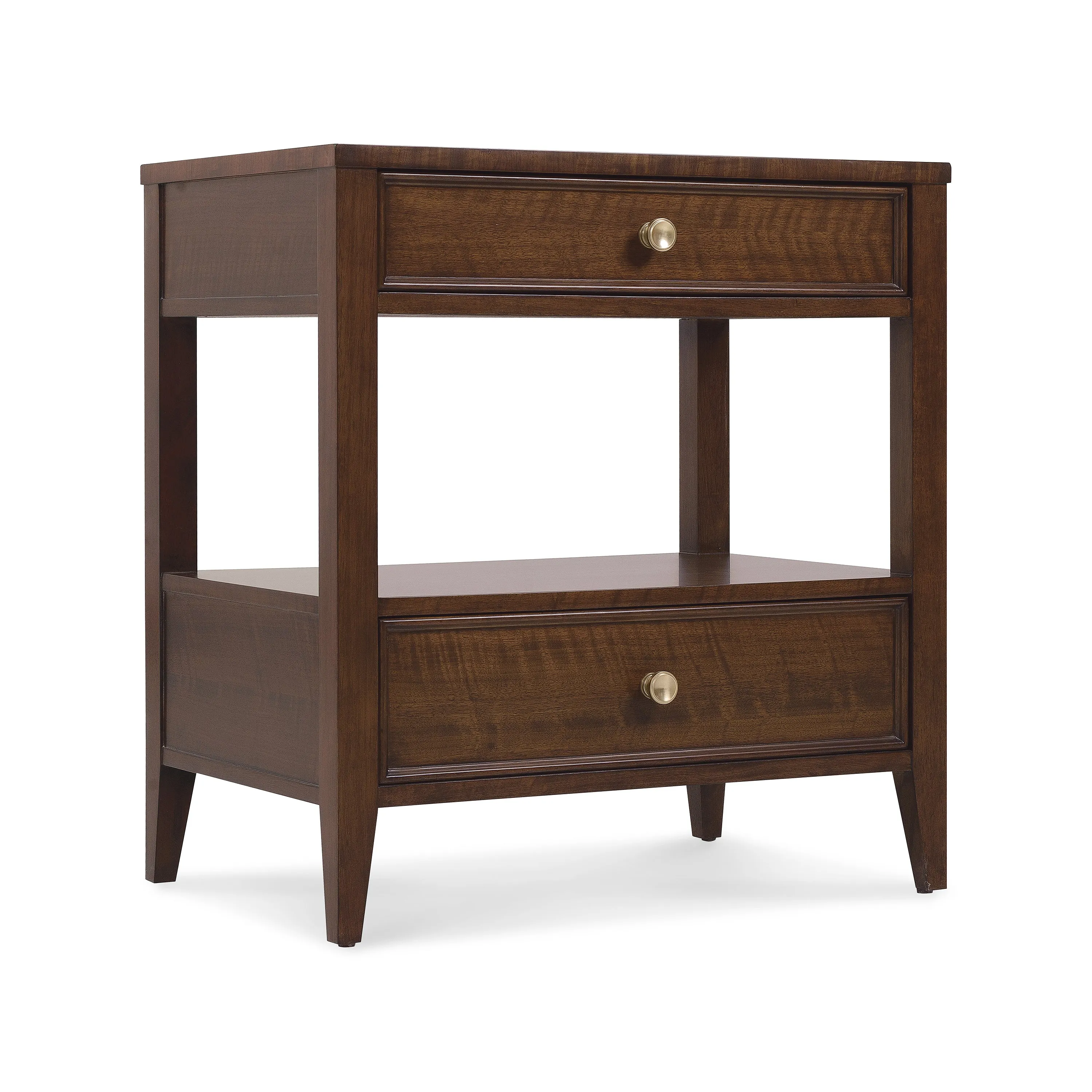 Archives 2-Drawer Nightstand with Open Storage