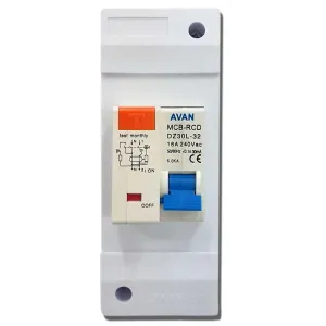 Avan Circuit Breaker MCB-RCD 16A Cover
