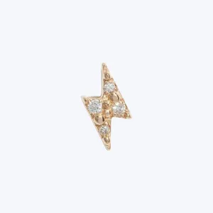 Aztec Celestial Pave Lightning Bolt Stud