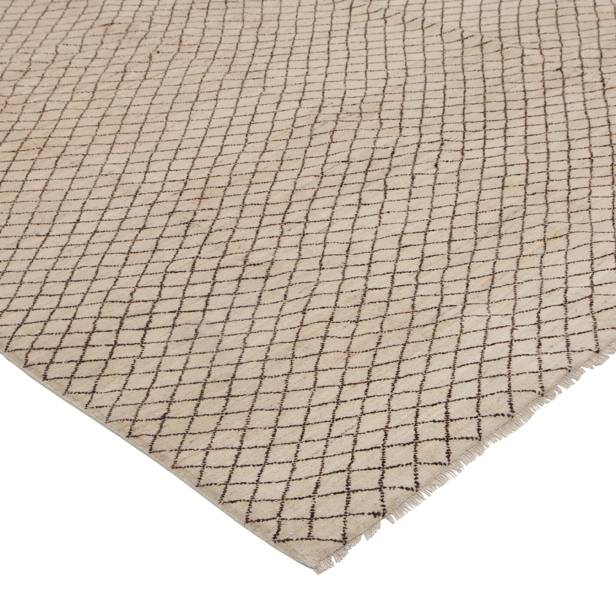 Beige Modern Wool Rug - 8'1'' x 9'7''