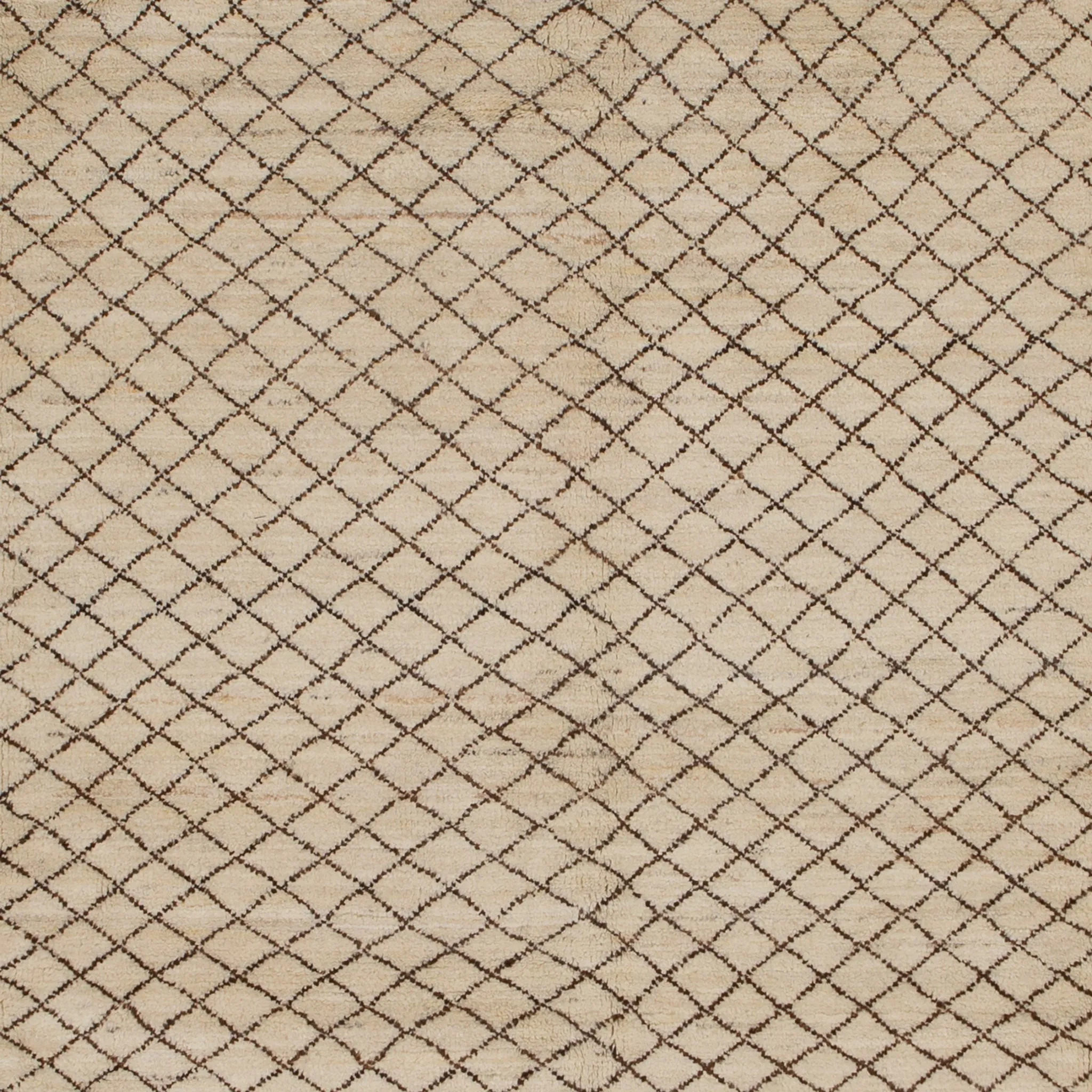 Beige Modern Wool Rug - 8'1'' x 9'7''
