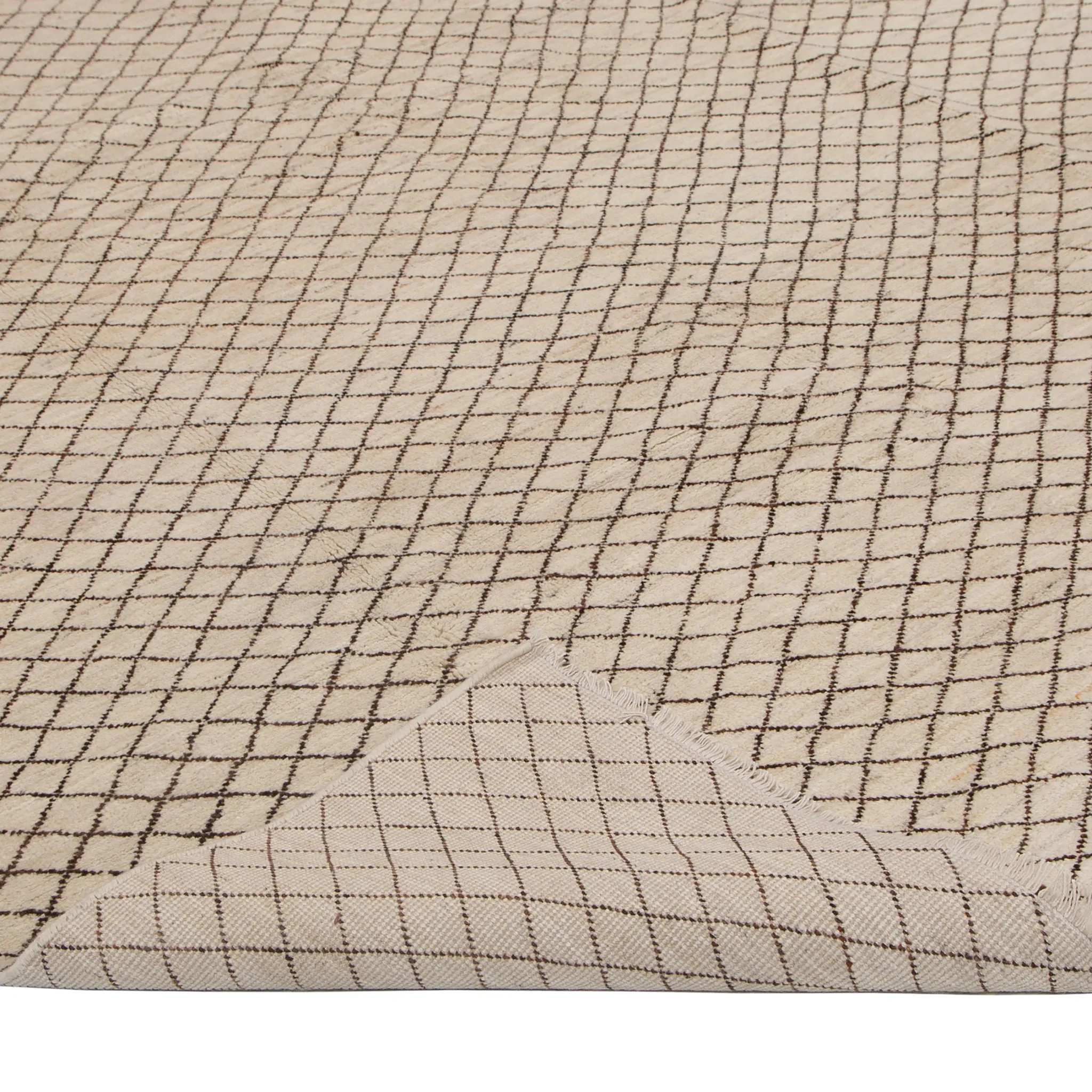 Beige Modern Wool Rug - 8'1'' x 9'7''