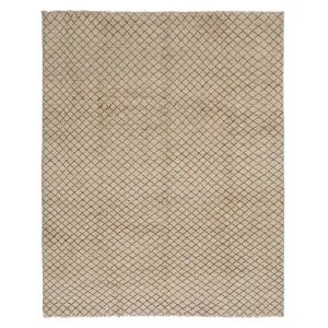 Beige Modern Wool Rug - 8'1'' x 9'7''