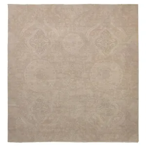 Beige Overdyed Wool Rug - 9'11" x 10'4"