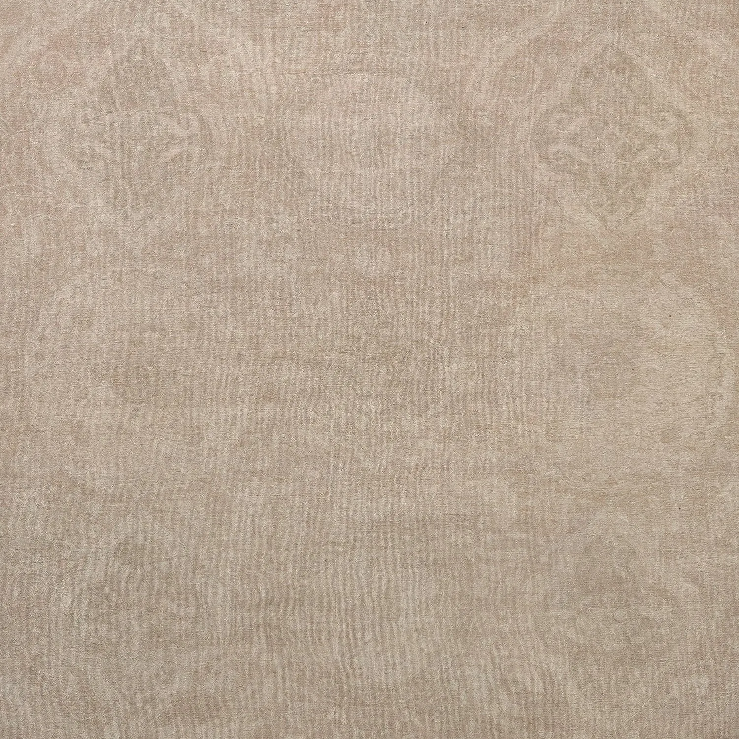 Beige Overdyed Wool Rug - 9'11" x 10'4"