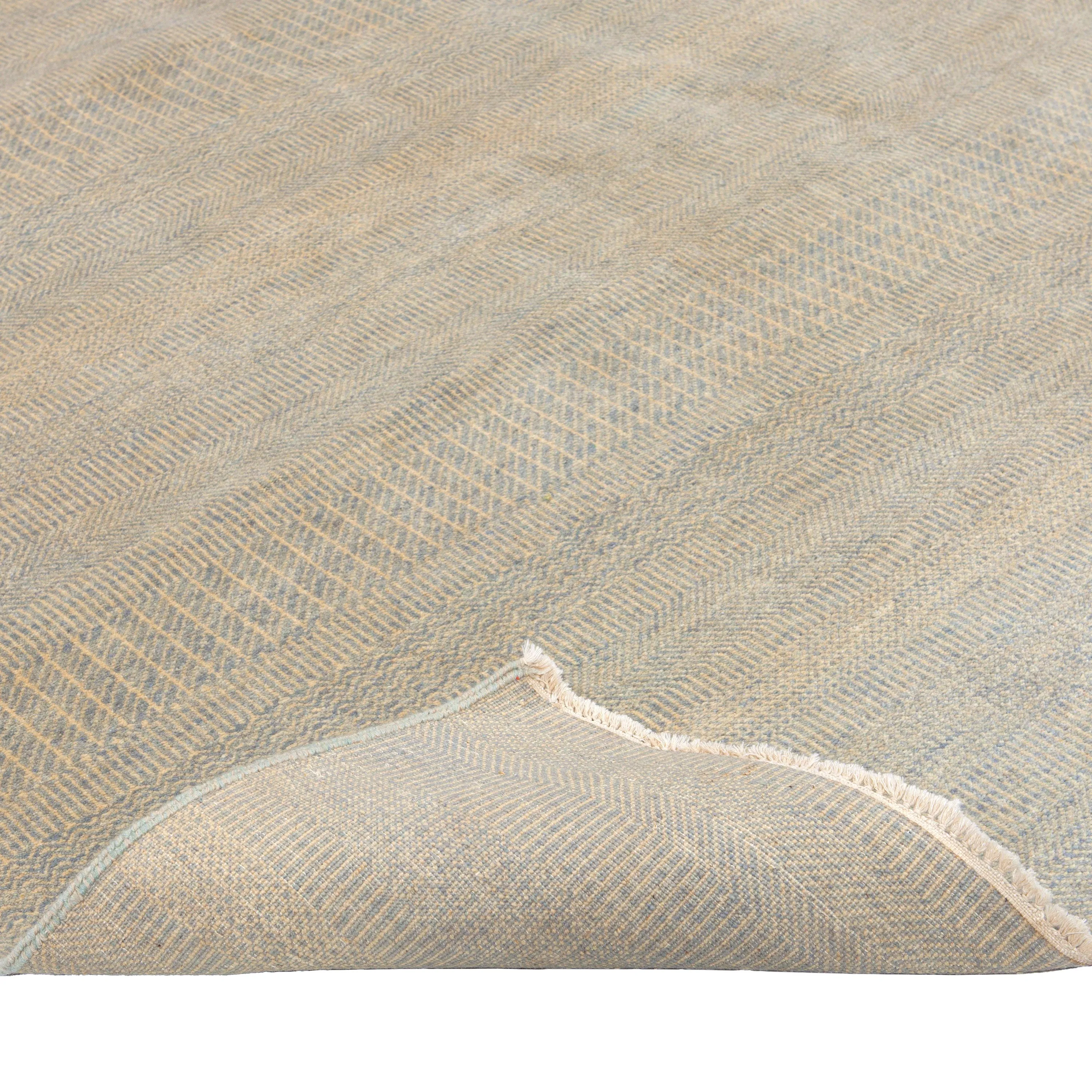 Beige Solid Indo Savannah Rug - 6' x 9'2"