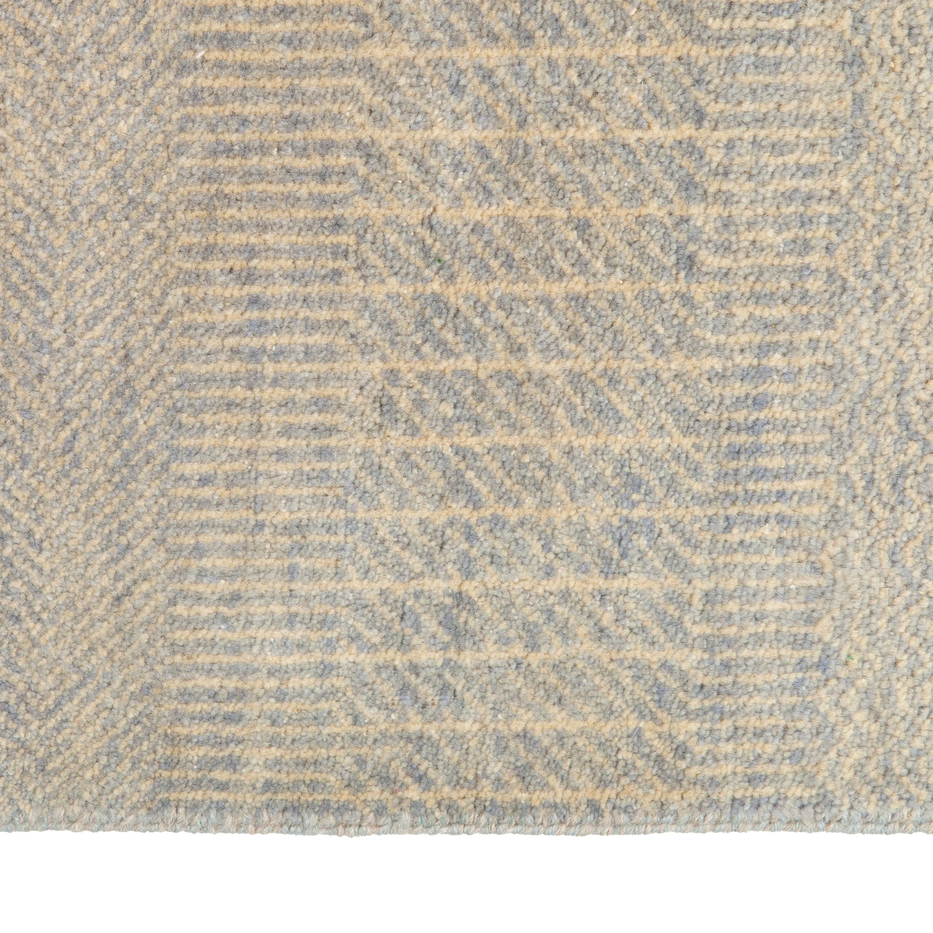 Beige Solid Indo Savannah Rug - 6' x 9'2"