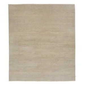 Beige Solid Indo Savannah Rug - 6' x 9'2"