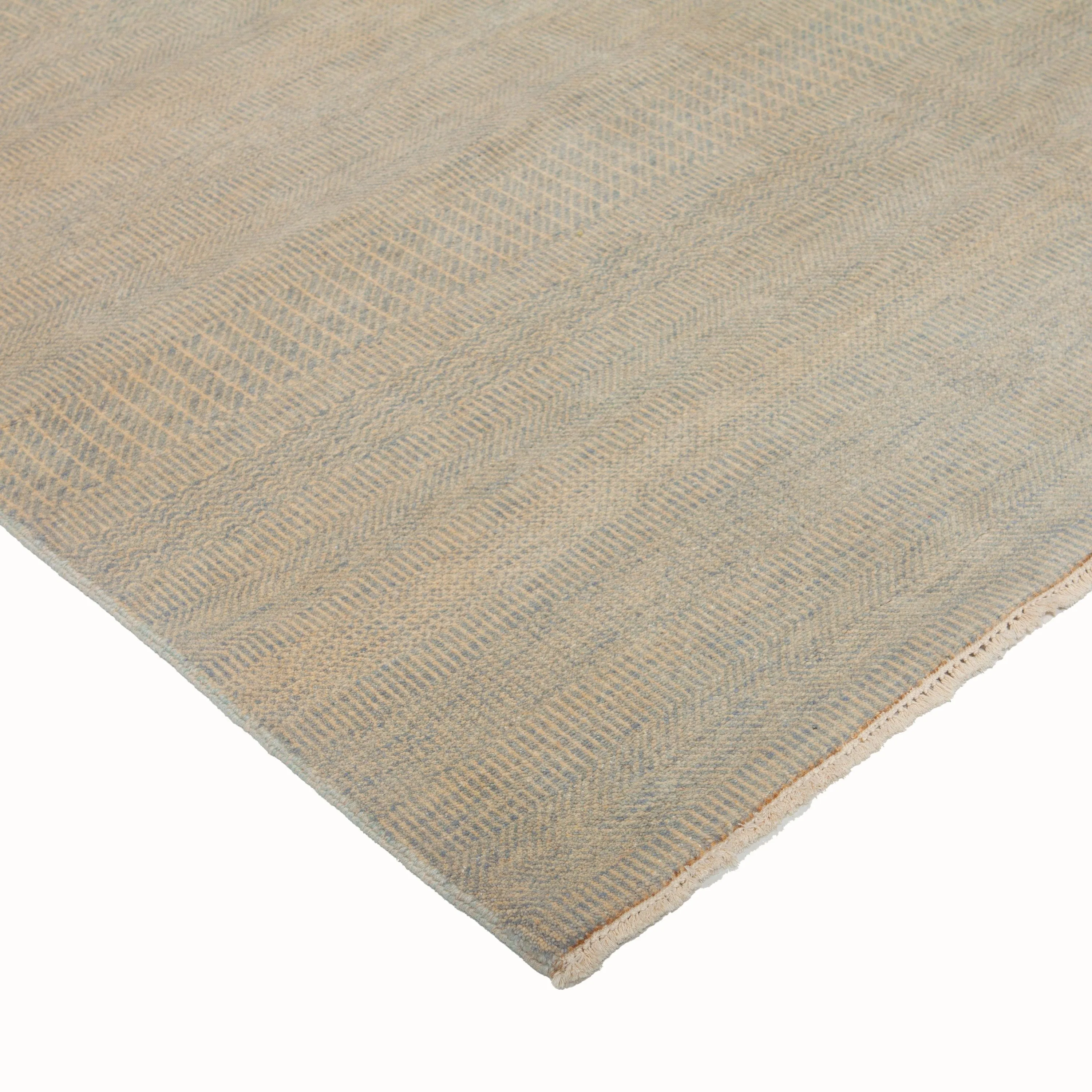Beige Solid Indo Savannah Rug - 6' x 9'2"