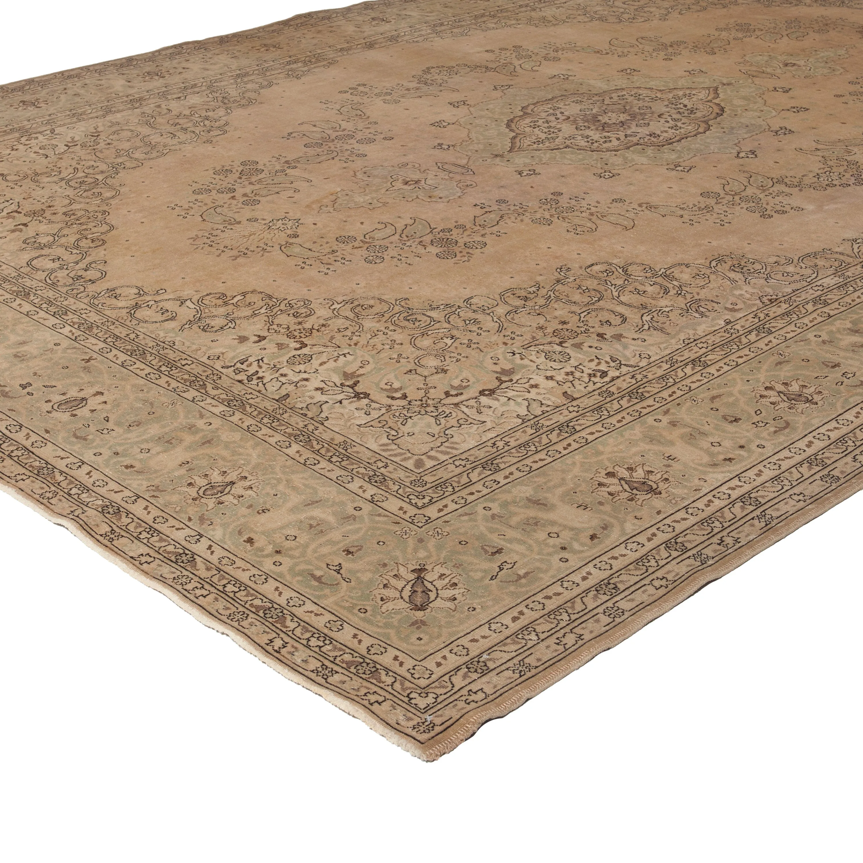Beige Traditional Wool Rug - 10'1" x 13'4"