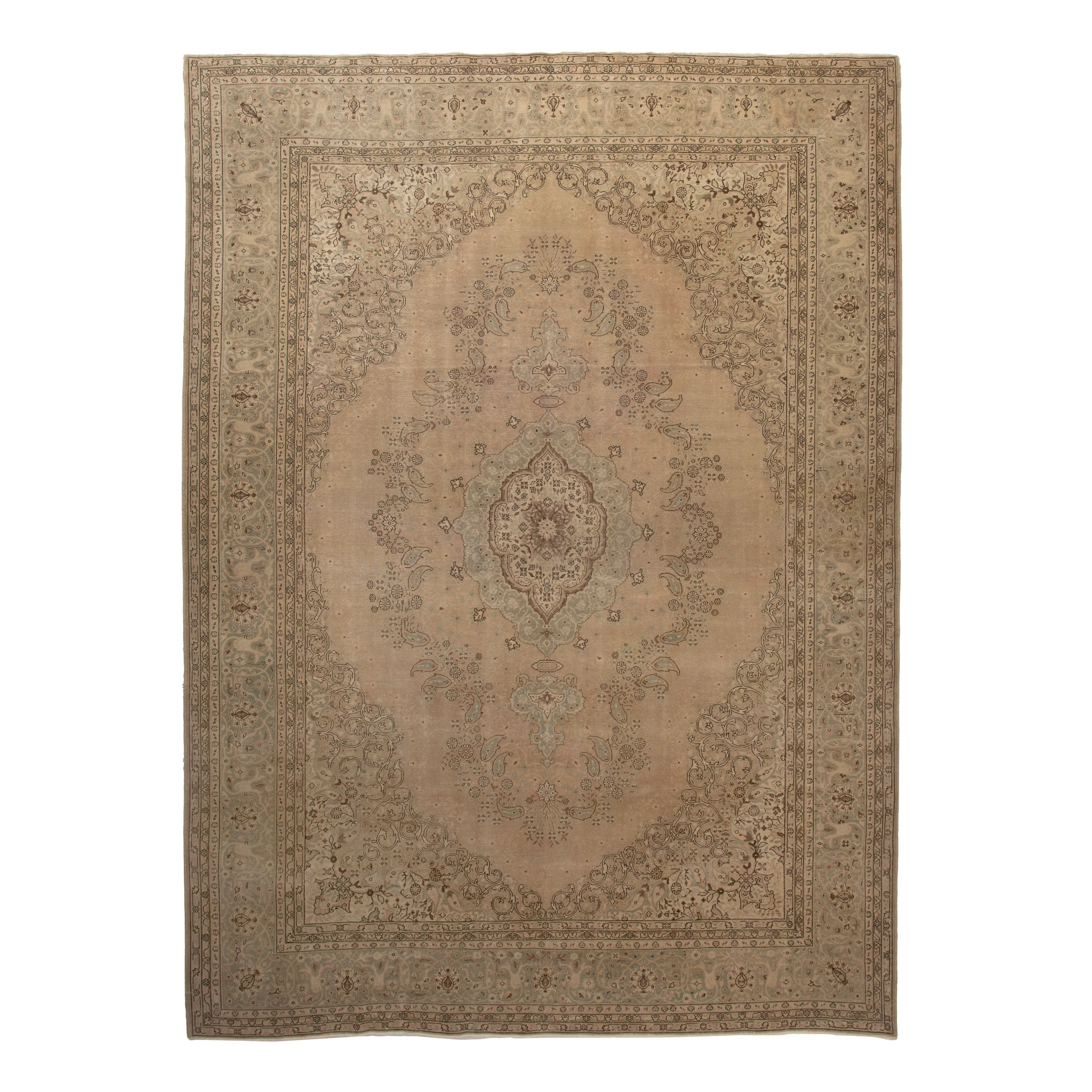 Beige Traditional Wool Rug - 10'1" x 13'4"