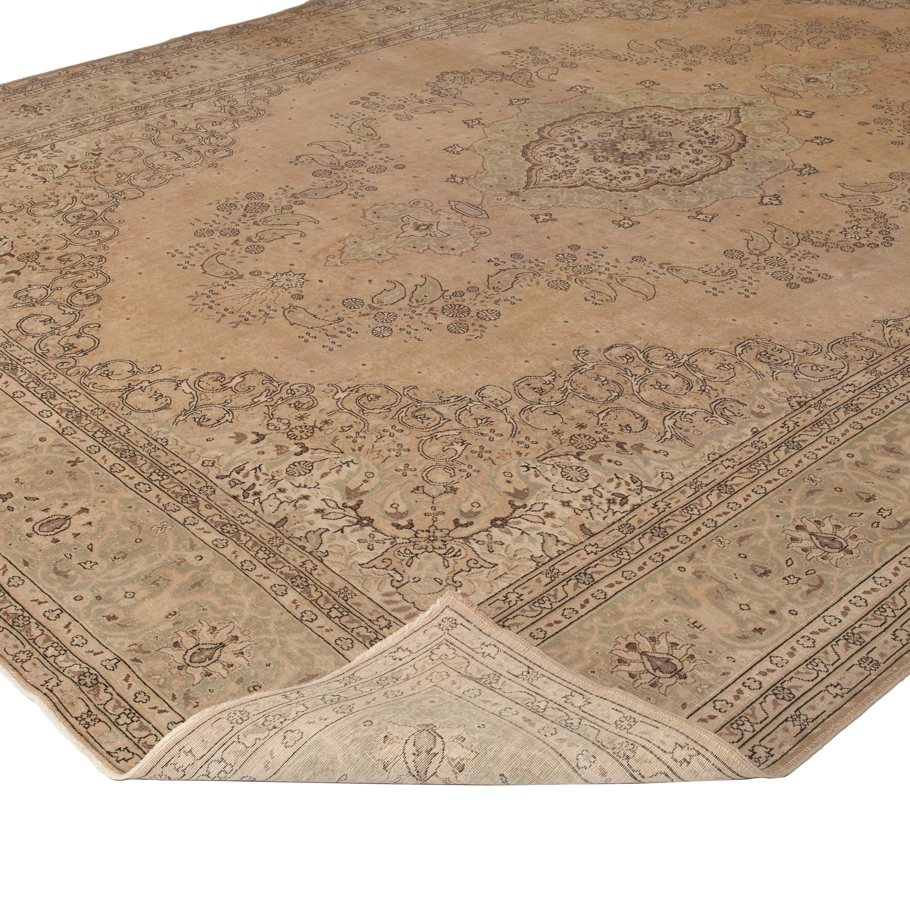 Beige Traditional Wool Rug - 10'1" x 13'4"