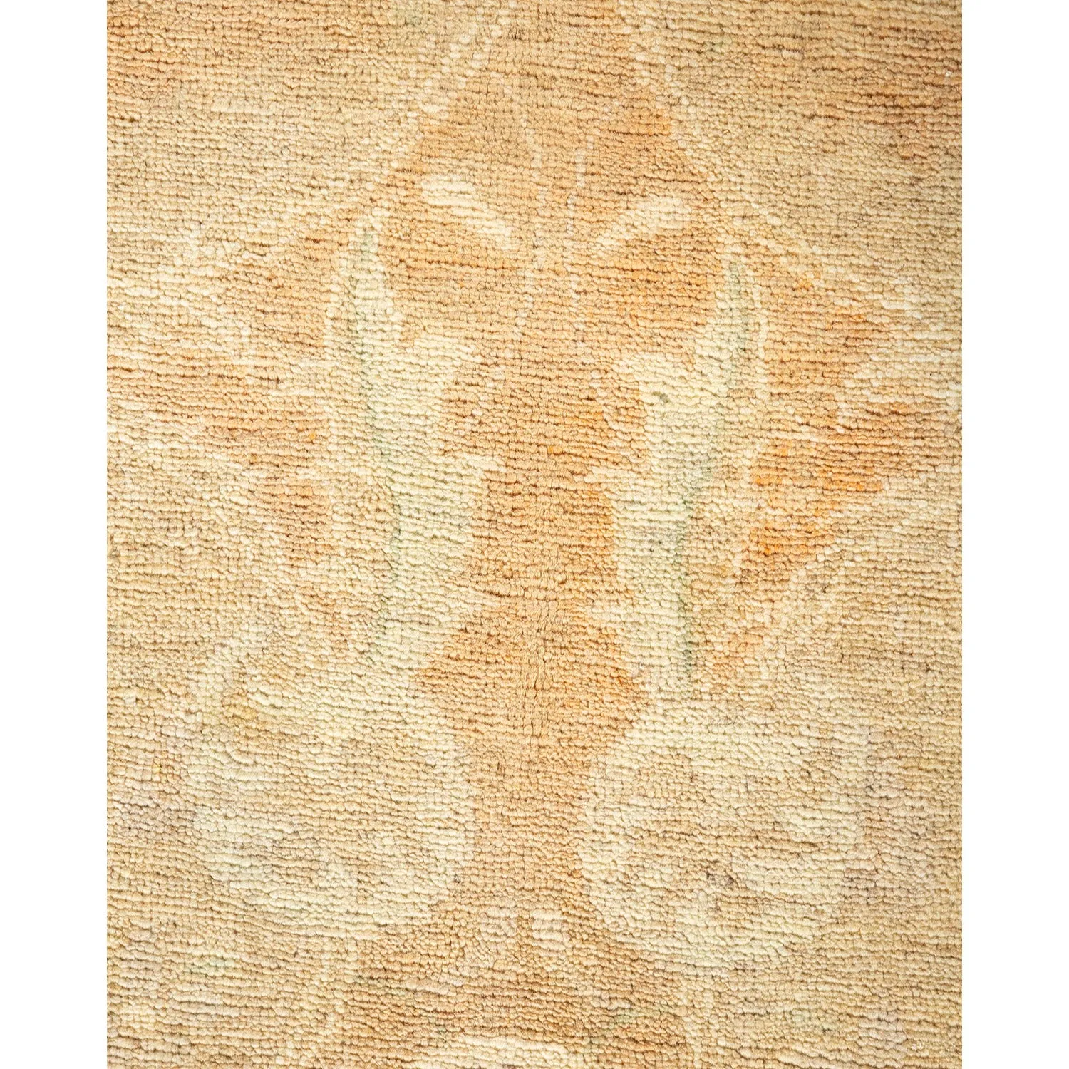 Beige Transitional Wool Rug - 6' x 9'1"