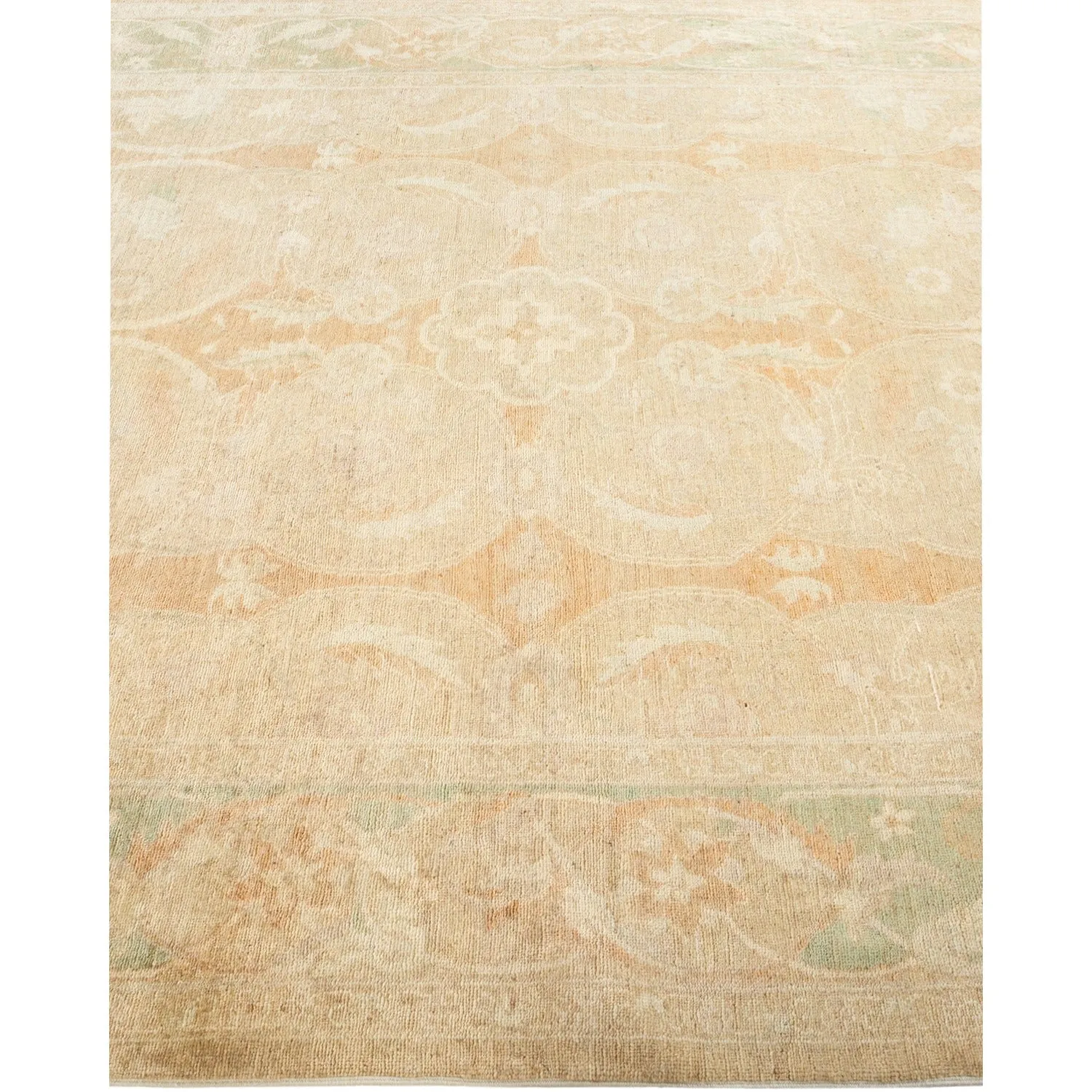 Beige Transitional Wool Rug - 6' x 9'1"