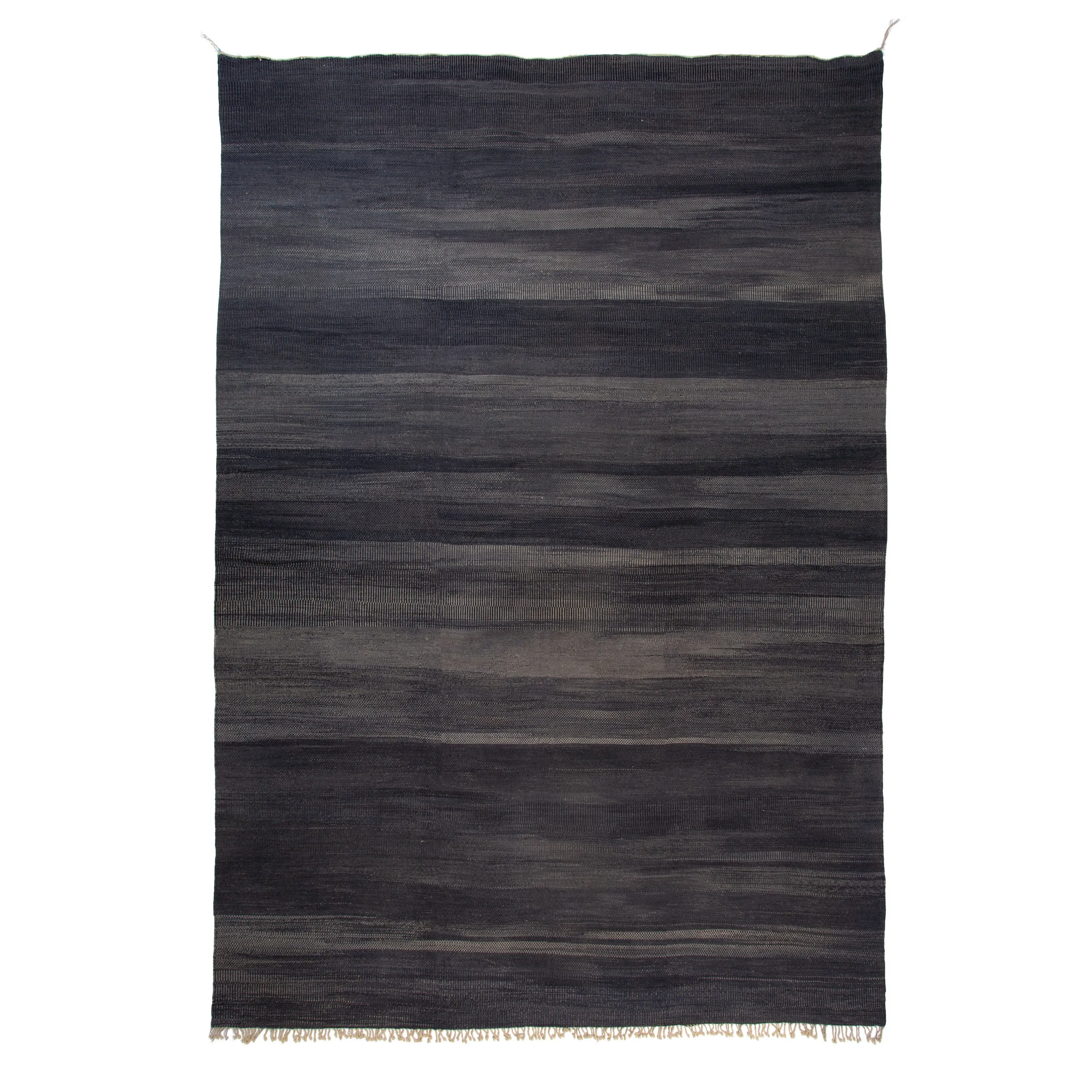 Black Casablanca Moroccan Wool Rug - 12'8" x 19'6"