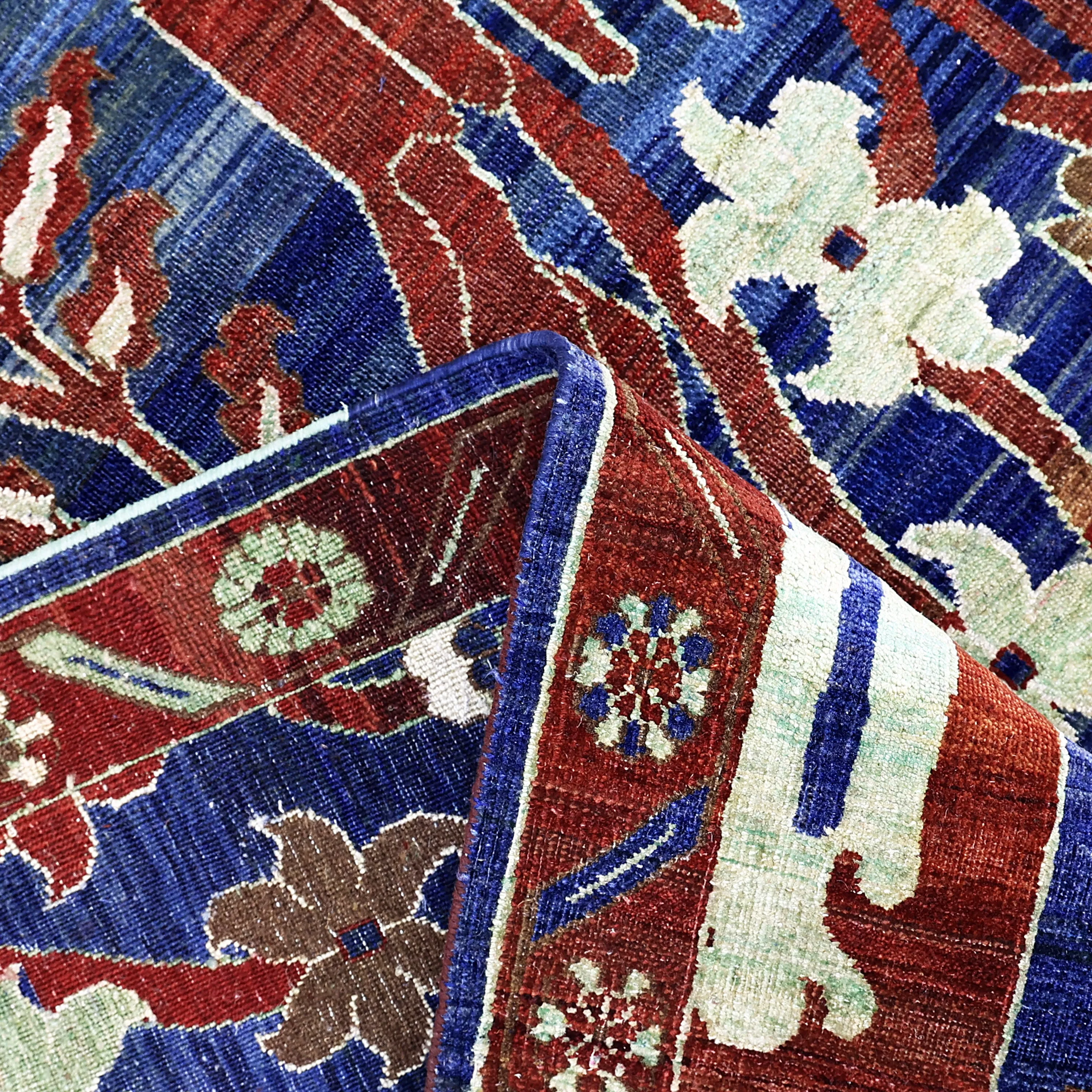Blue Alchemy Transitional Wool Silk Blend Rug - 88" x 11'10"