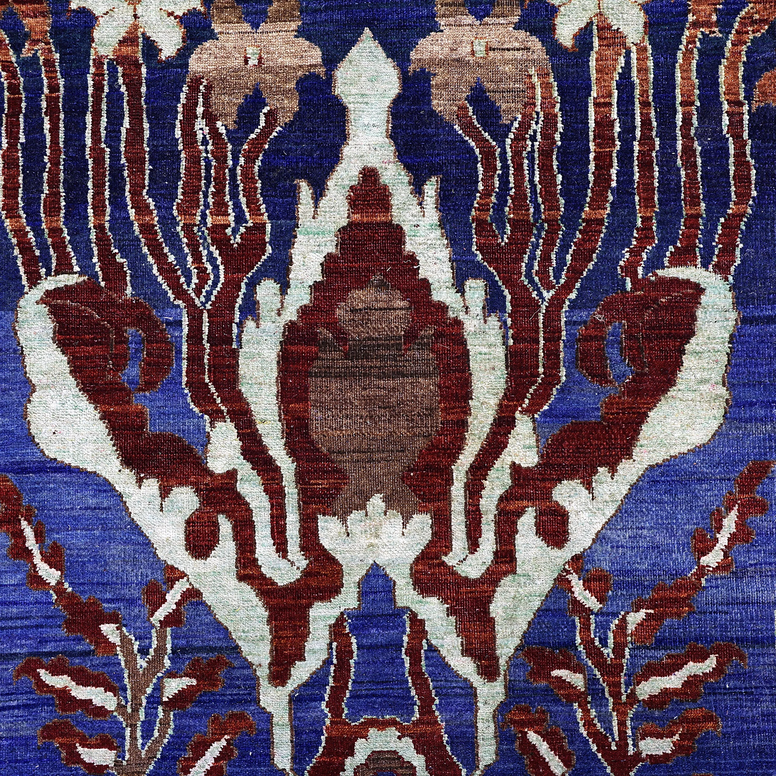 Blue Alchemy Transitional Wool Silk Blend Rug - 88" x 11'10"