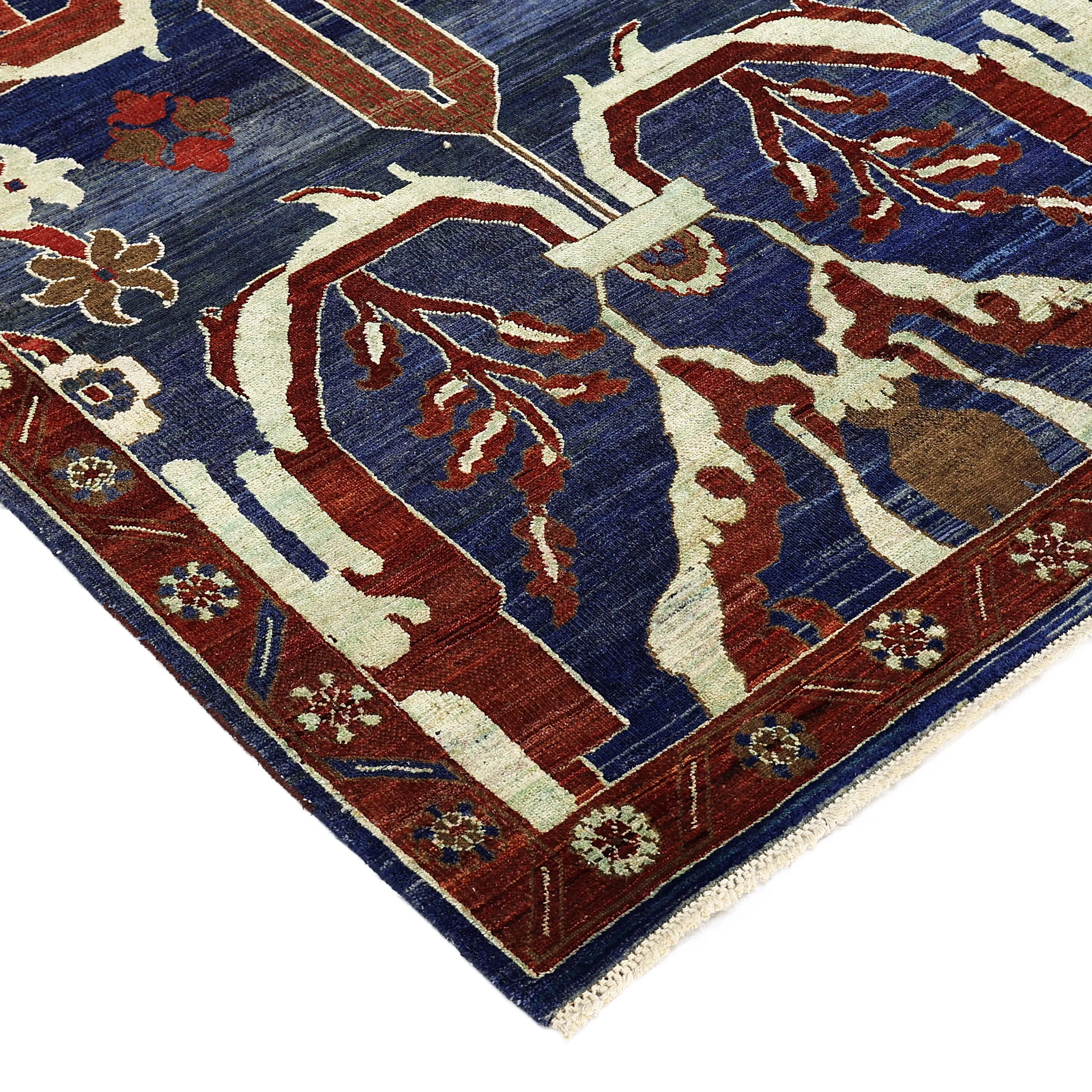 Blue Alchemy Transitional Wool Silk Blend Rug - 88" x 11'10"