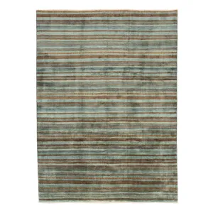 Blue Contemporary Indo Savannah Rug - 8'10" x 11'10"