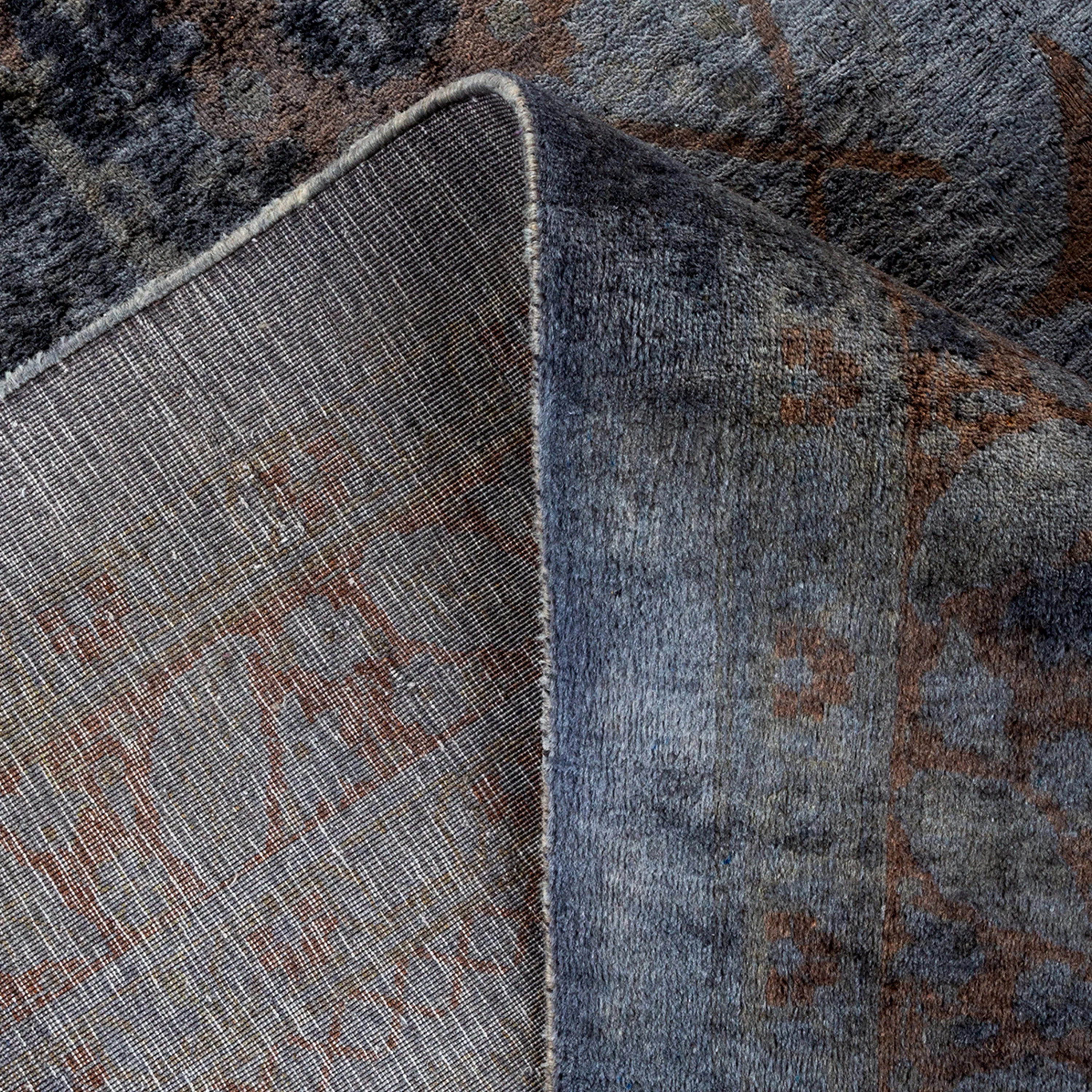 Blue Overdyed Wool Rug - 10'4" x 13'10"