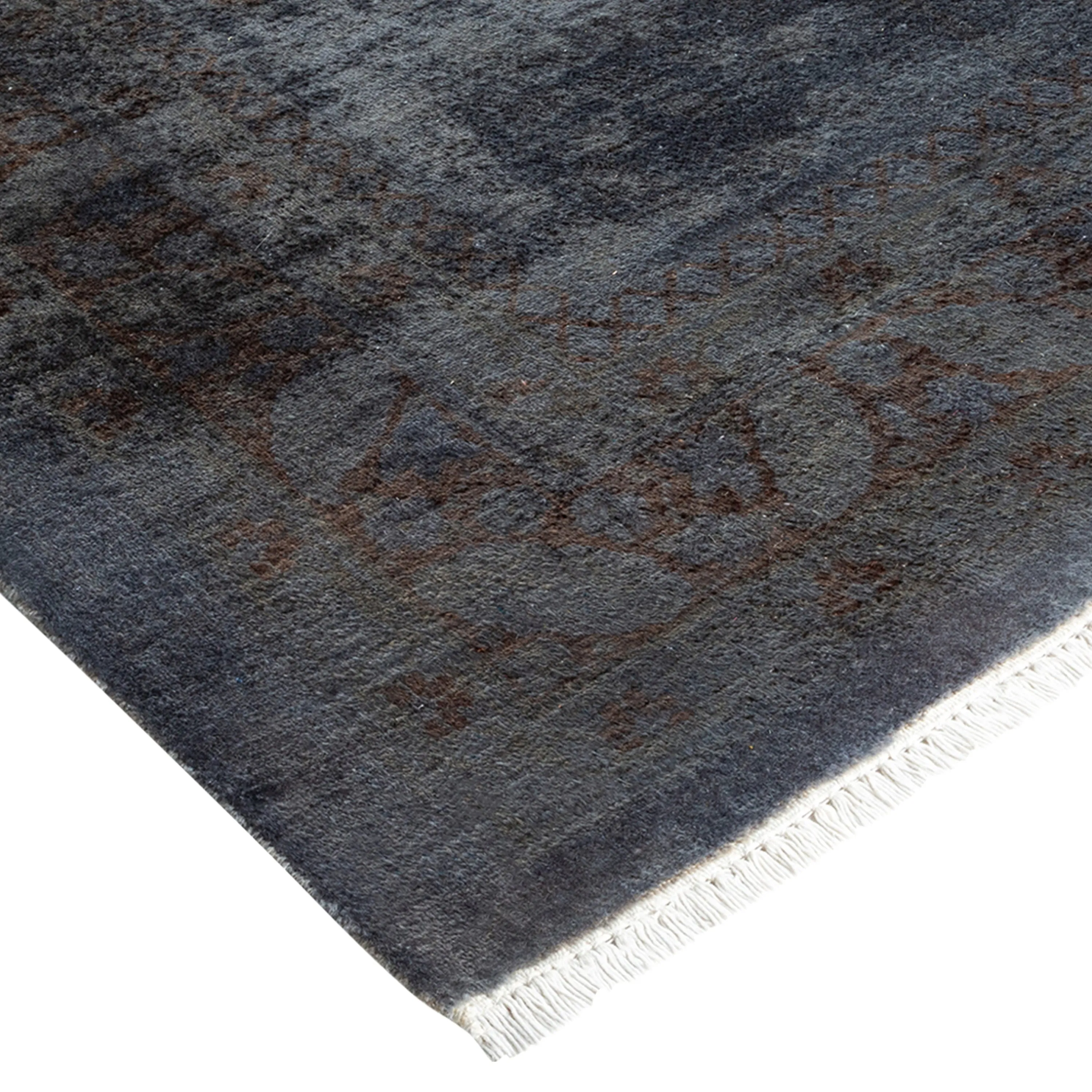 Blue Overdyed Wool Rug - 10'4" x 13'10"