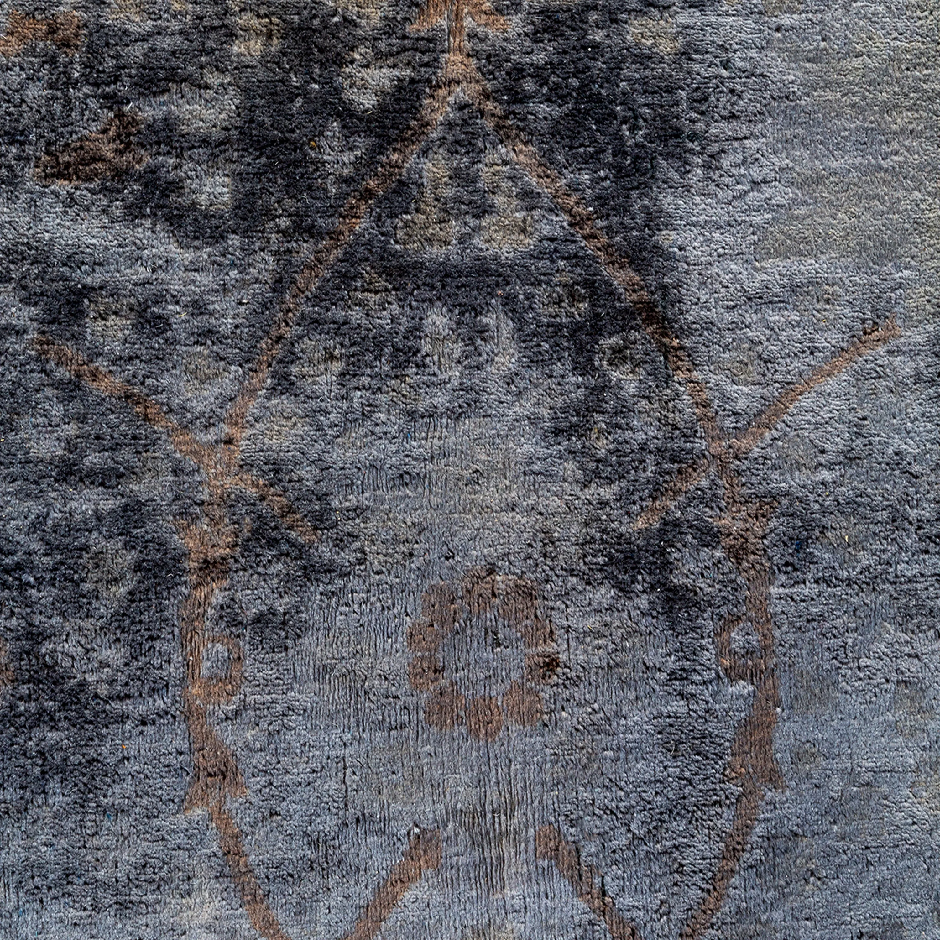 Blue Overdyed Wool Rug - 10'4" x 13'10"
