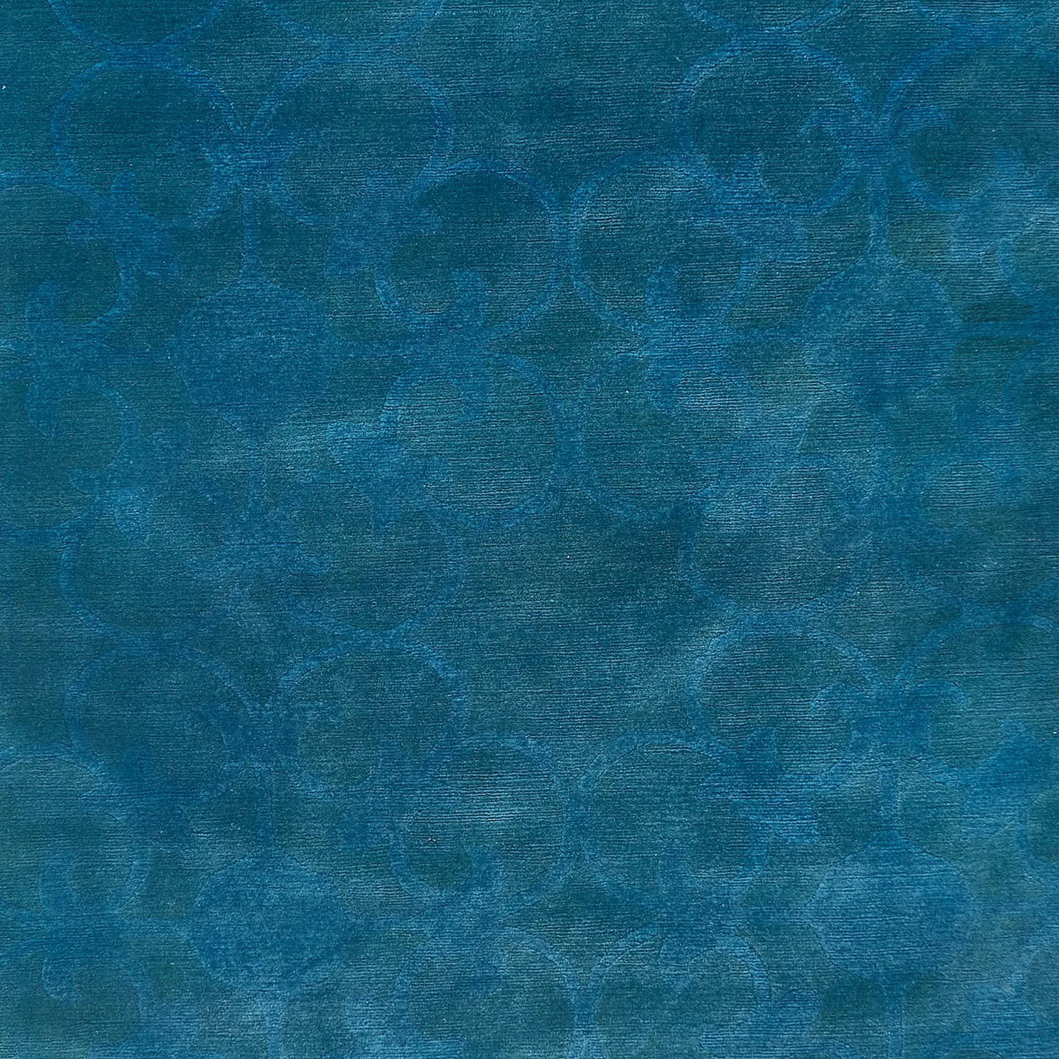 Blue Overdyed Wool Runner - 4' x 10'2"