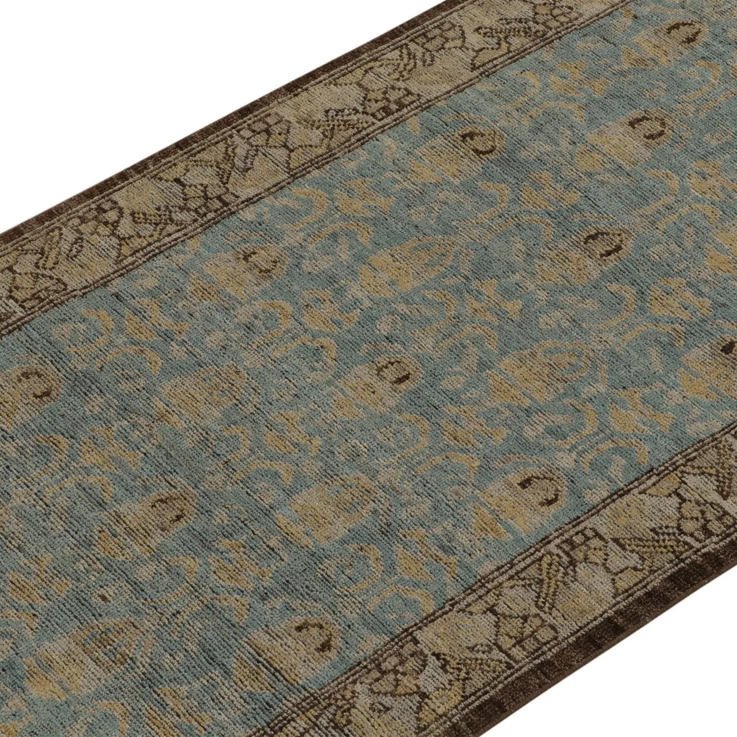 Blue Traditional Wool Runner - 2'11" x 10'1"