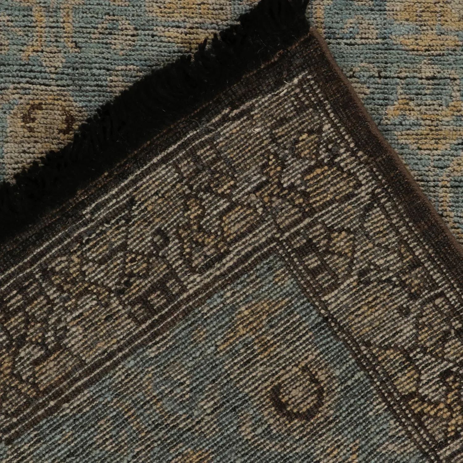 Blue Traditional Wool Runner - 2'11" x 10'1"