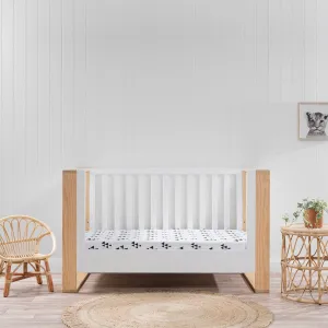 Boston Cot Toddler Bed Conversion - White Mocka