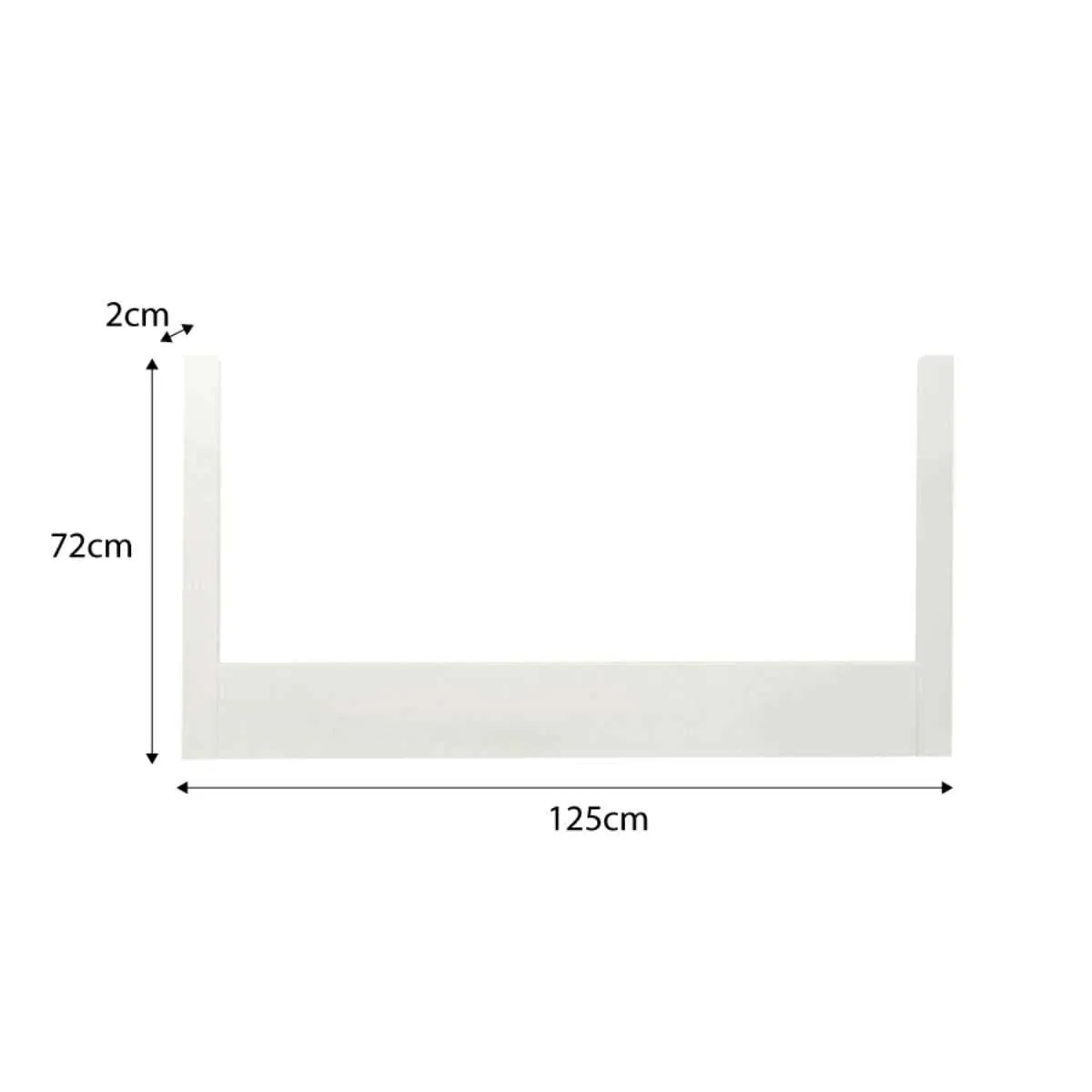 Boston Cot Toddler Bed Conversion - White Mocka