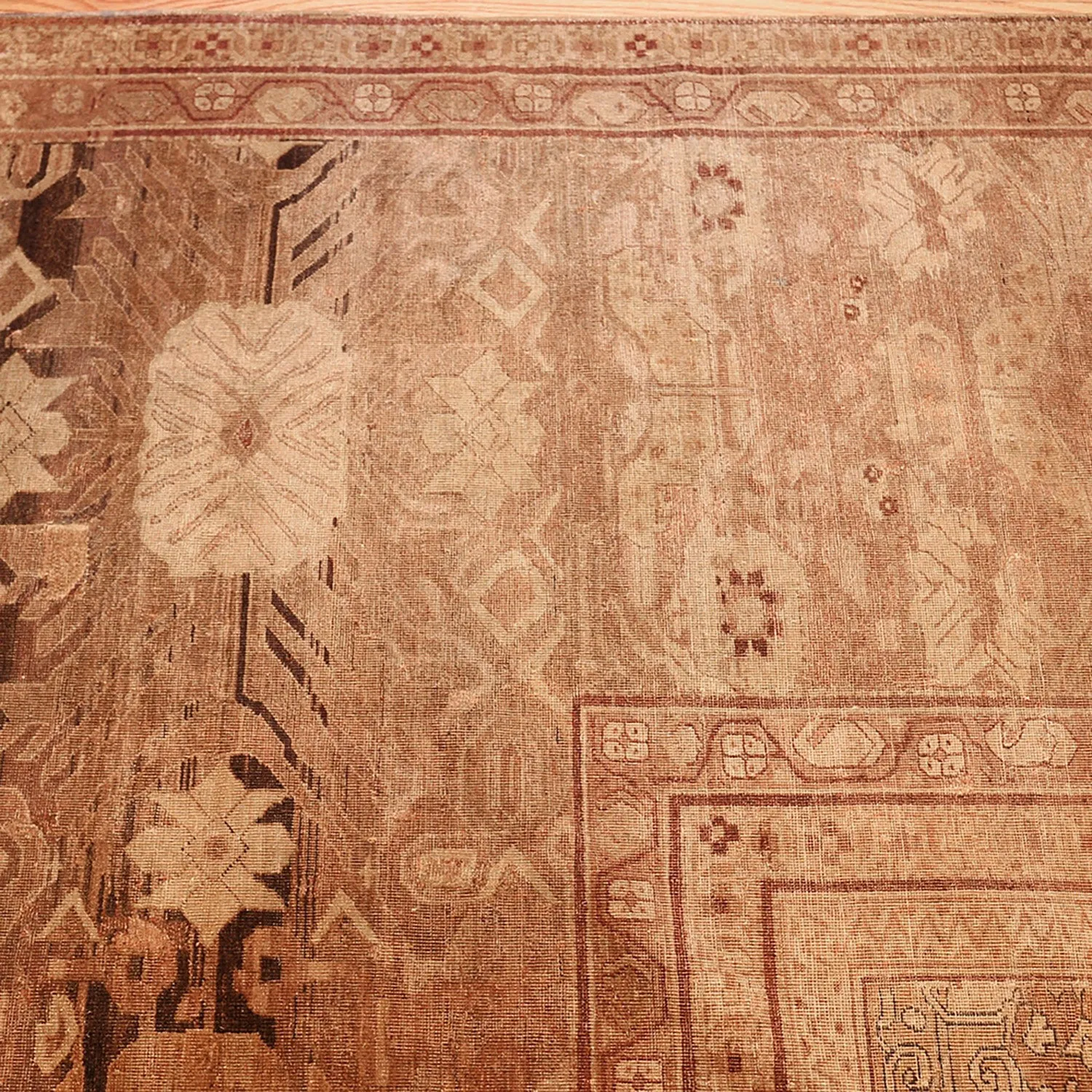 Brown Antique Amritsar Indian Rug - 15'8" x 17'4"