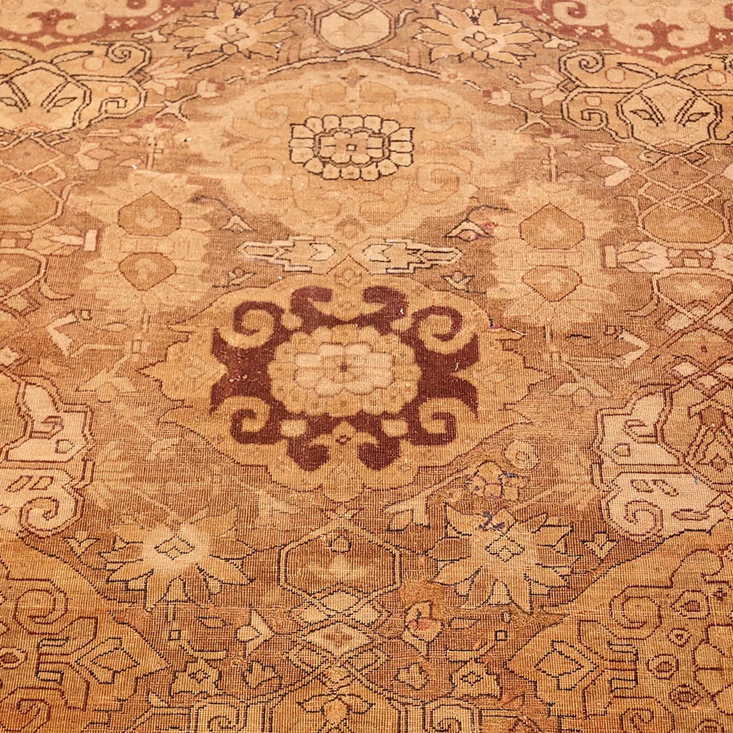 Brown Antique Amritsar Indian Rug - 15'8" x 17'4"