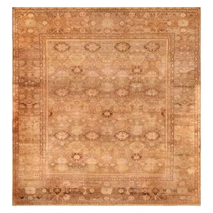 Brown Antique Amritsar Indian Rug - 15'8" x 17'4"