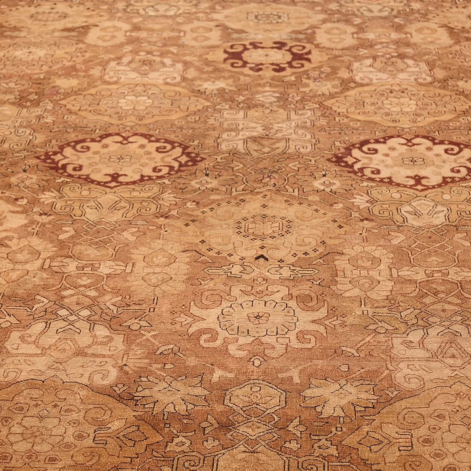 Brown Antique Amritsar Indian Rug - 15'8" x 17'4"