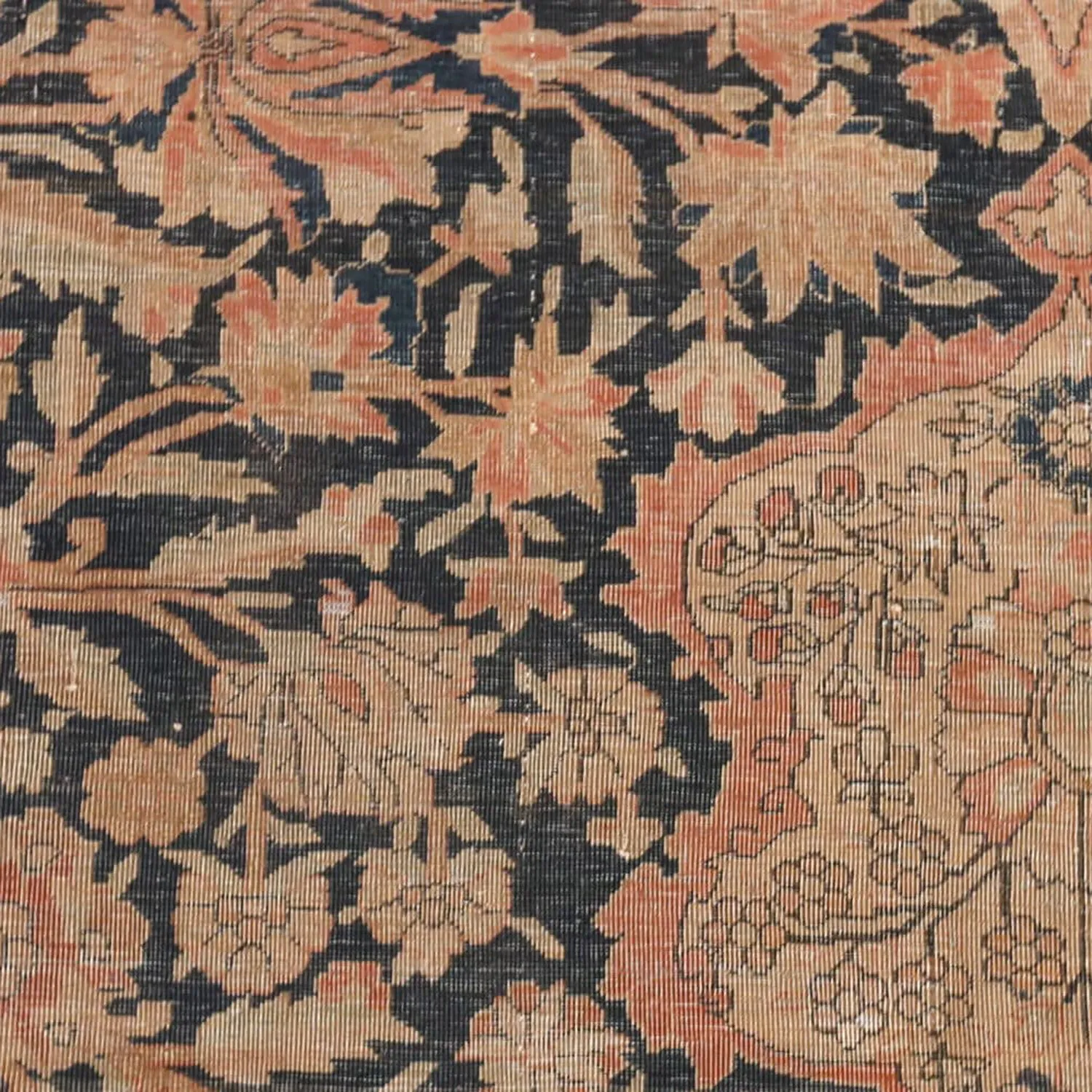 Brown Antique Persian Mohtashem Kashan Rug - 12' x 16'6"