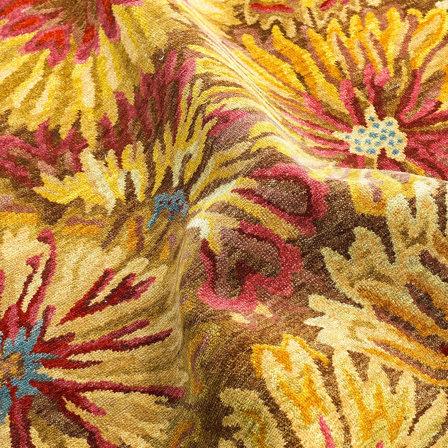 Brown Contemporary Wool Rug - 5'1" x 5'3"
