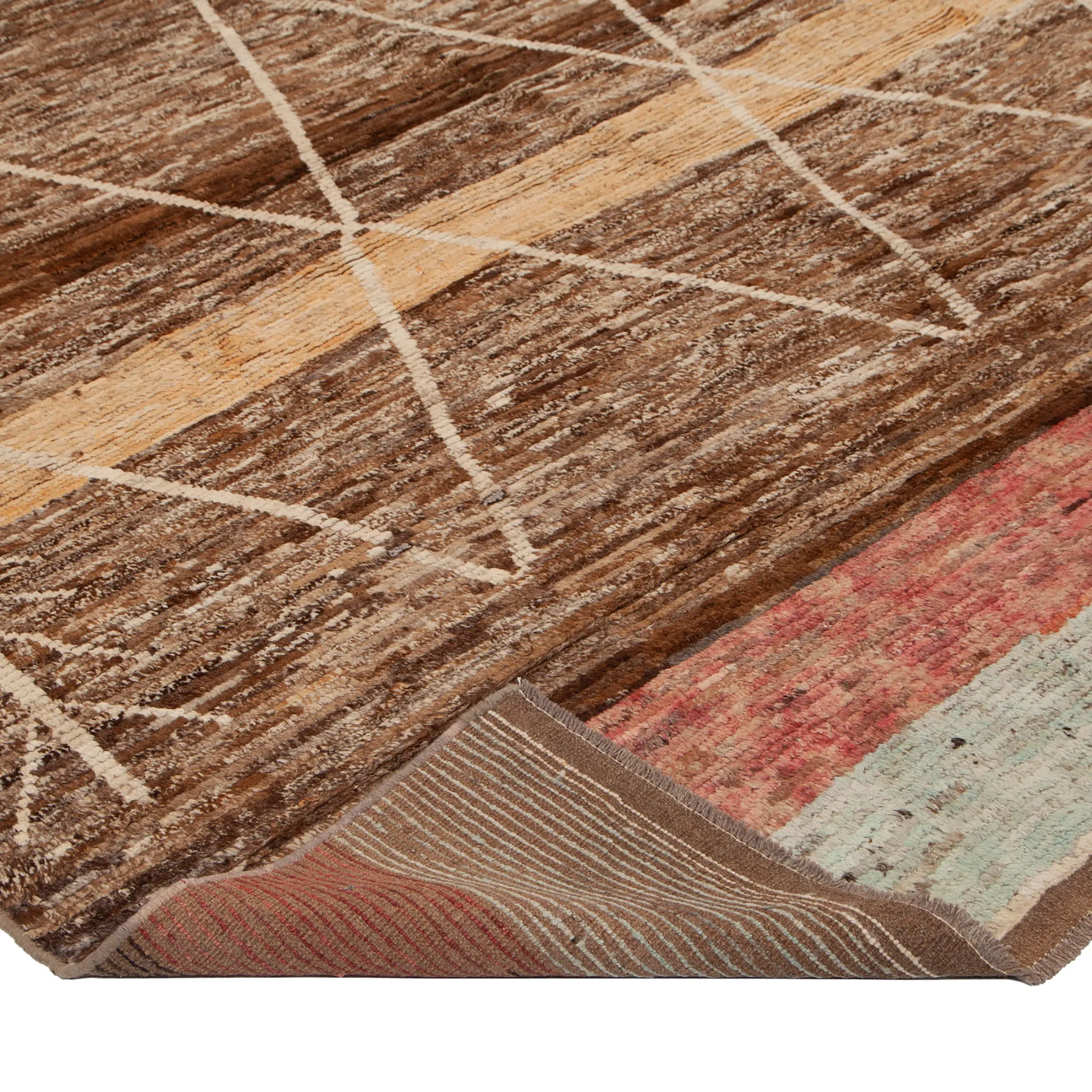 Brown Modern Wool Rug - 9'11'' x 12'6''