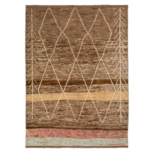 Brown Modern Wool Rug - 9'11'' x 12'6''