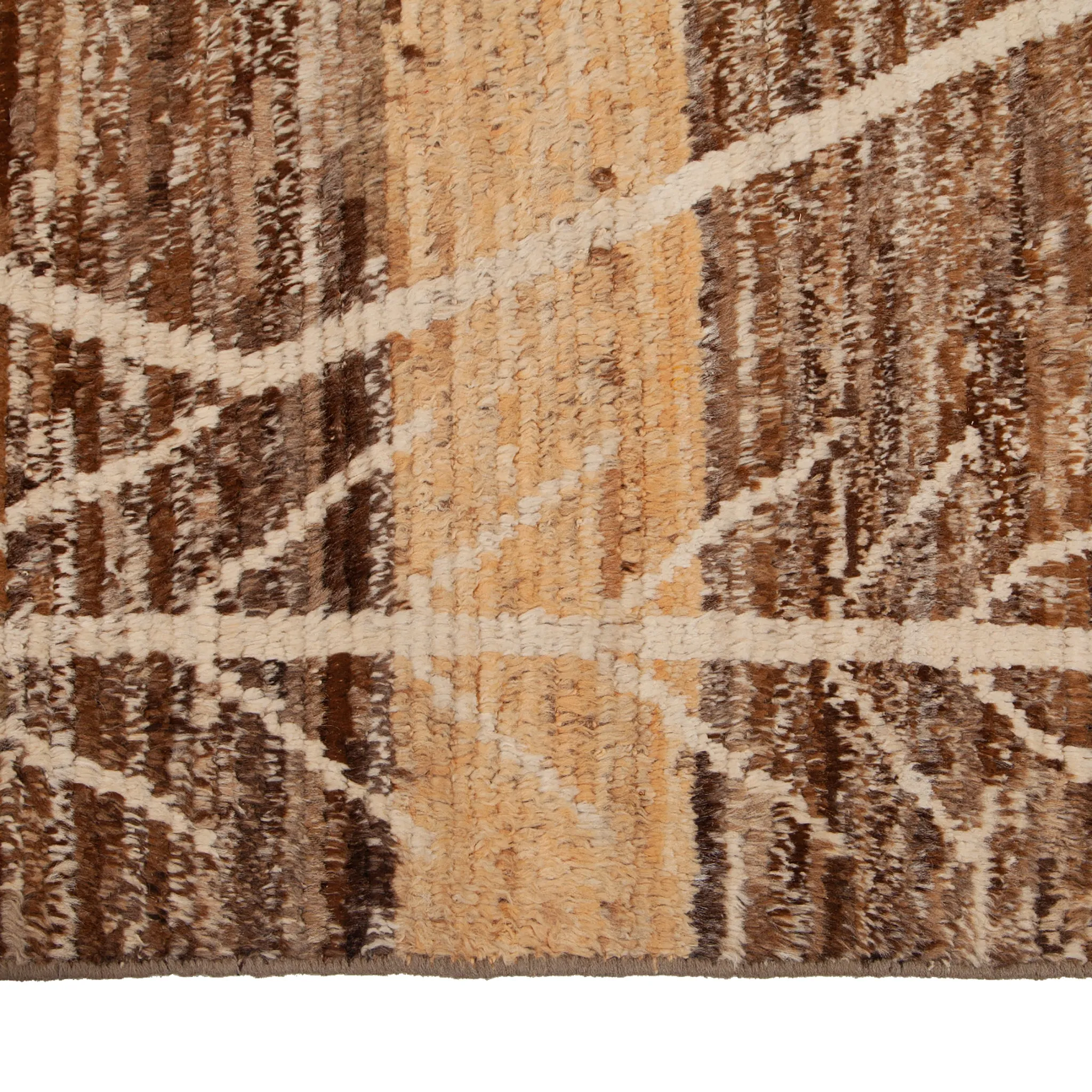 Brown Modern Wool Rug - 9'11'' x 12'6''
