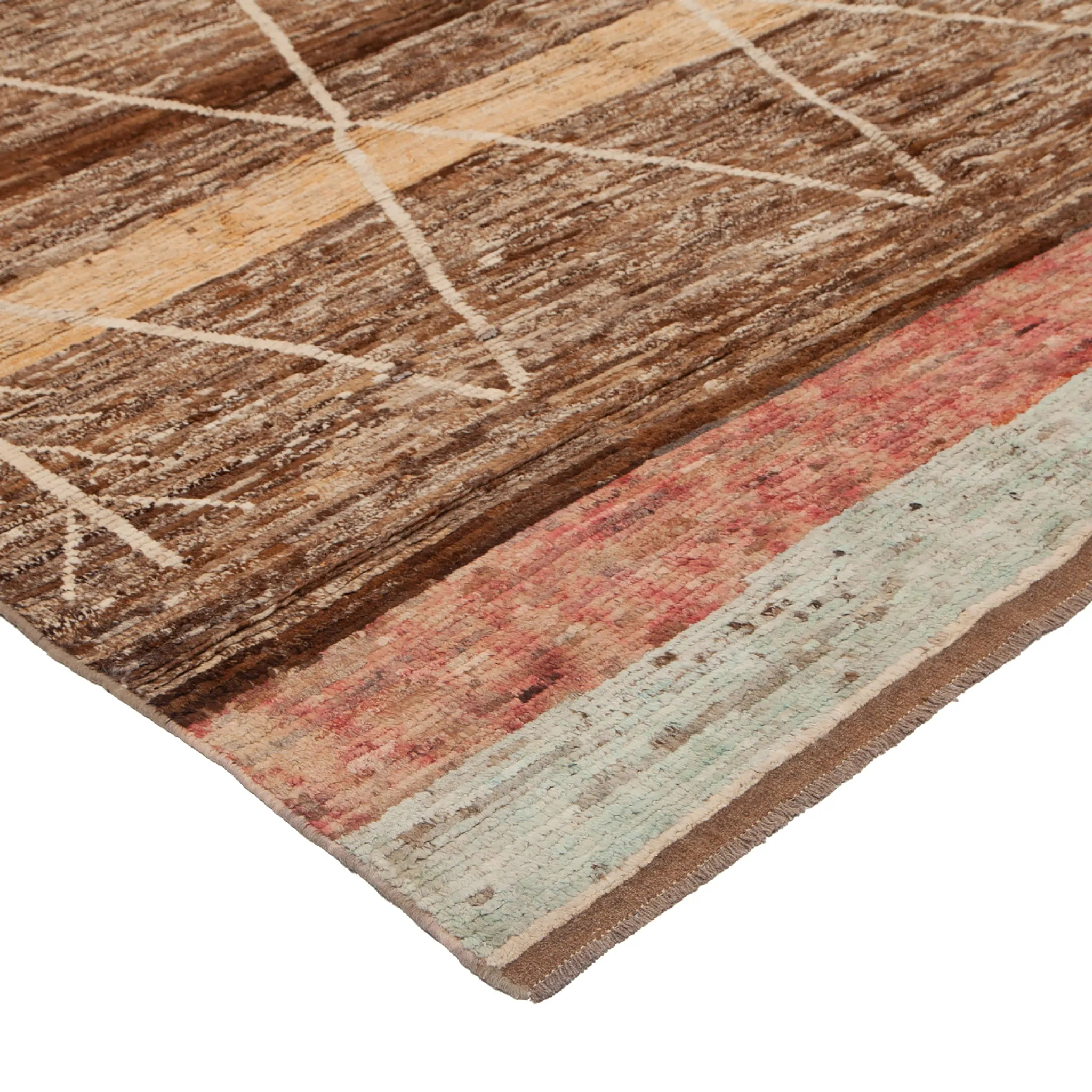 Brown Modern Wool Rug - 9'11'' x 12'6''