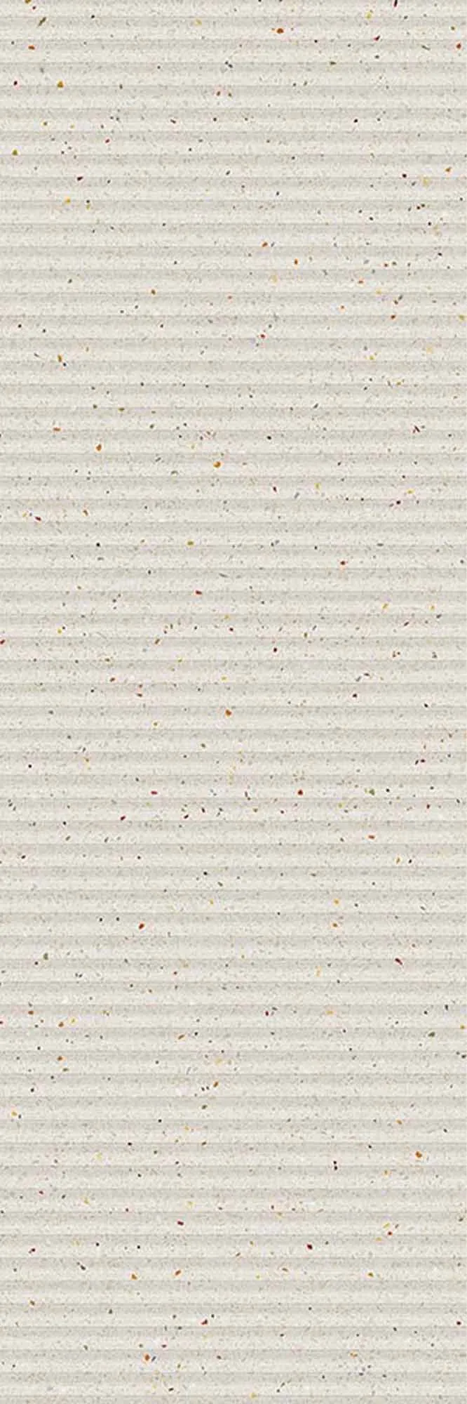 Calderona Blanco Fluted Terrazzo Effect Decor Wall Tile 32x99cm Matt