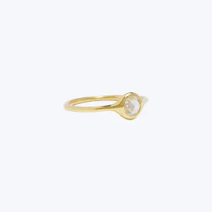 Carved Ring Round Rose Cut