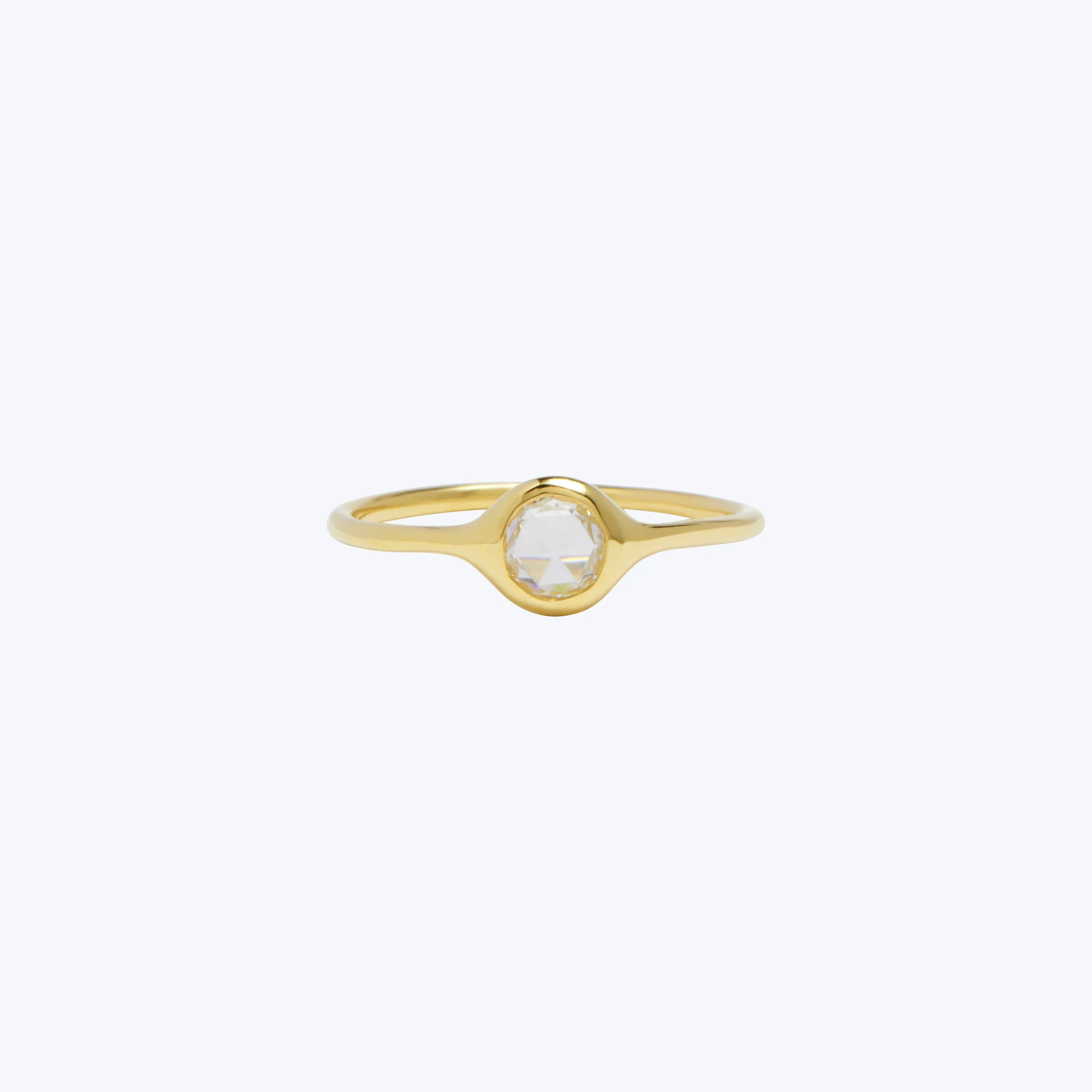 Carved Ring Round Rose Cut