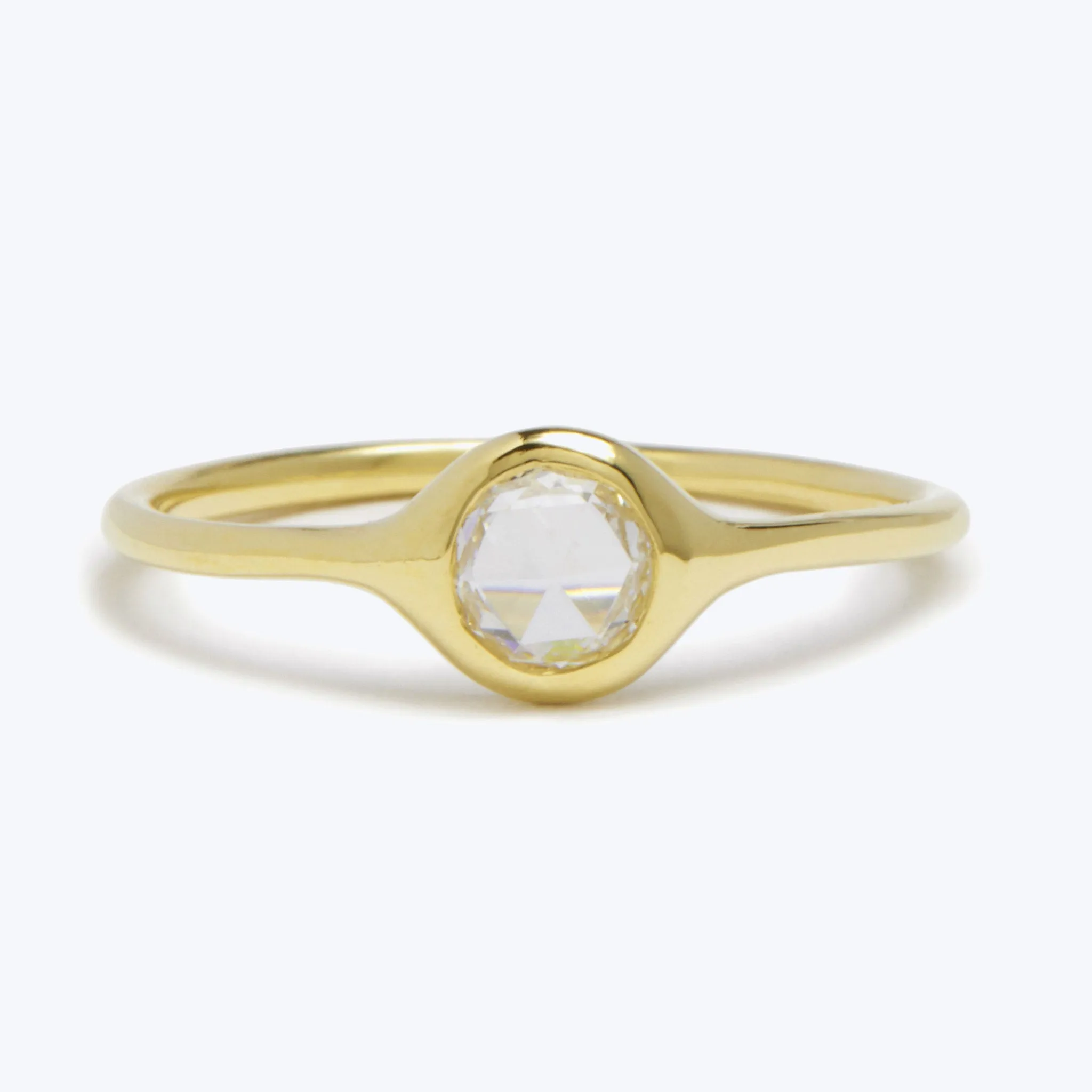 Carved Ring Round Rose Cut