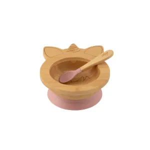 Citron Bamboo Suction Bowl with Spoon - Unicorn