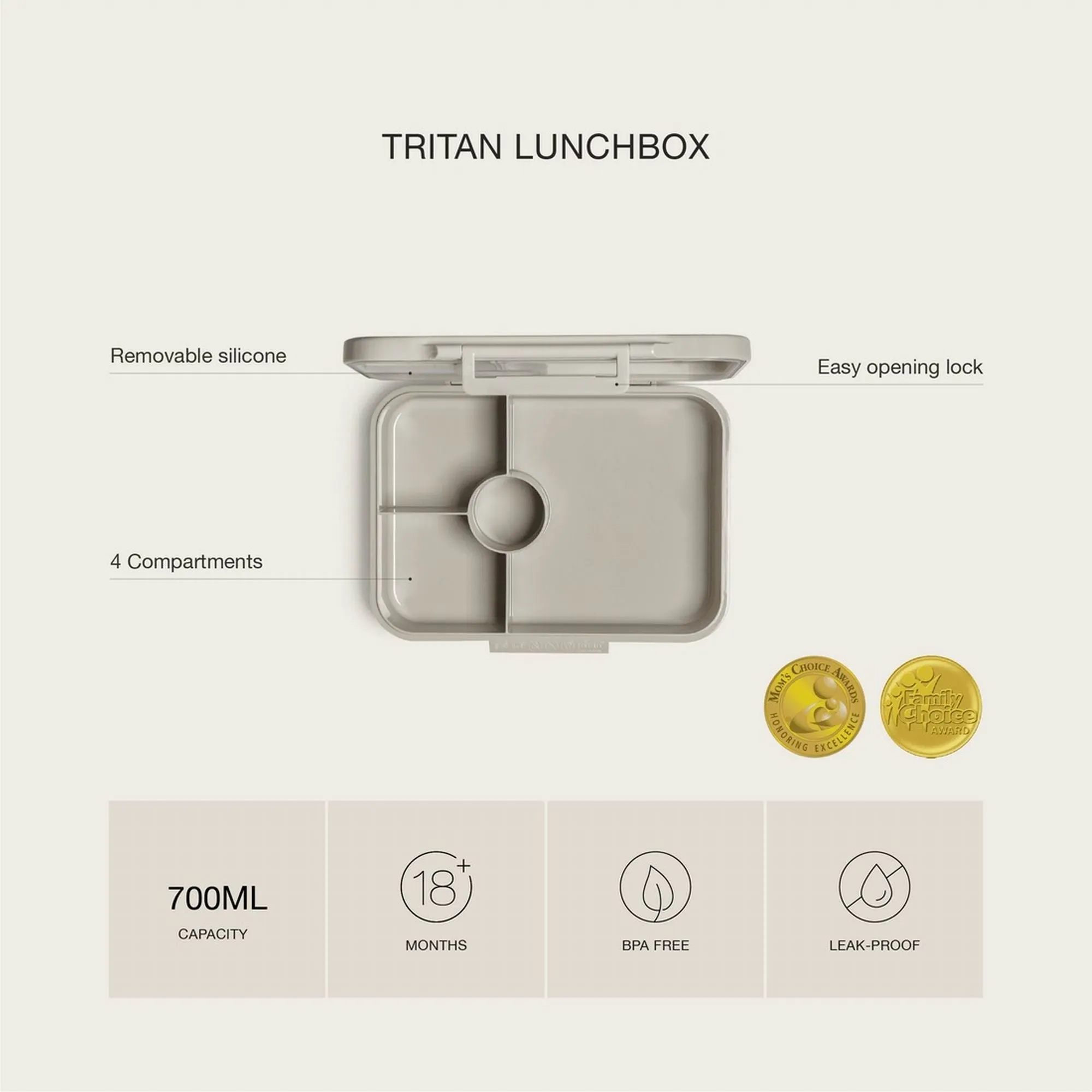 Citron Incredible Tritan Lunchbox with 4 Compartments - Ballerina