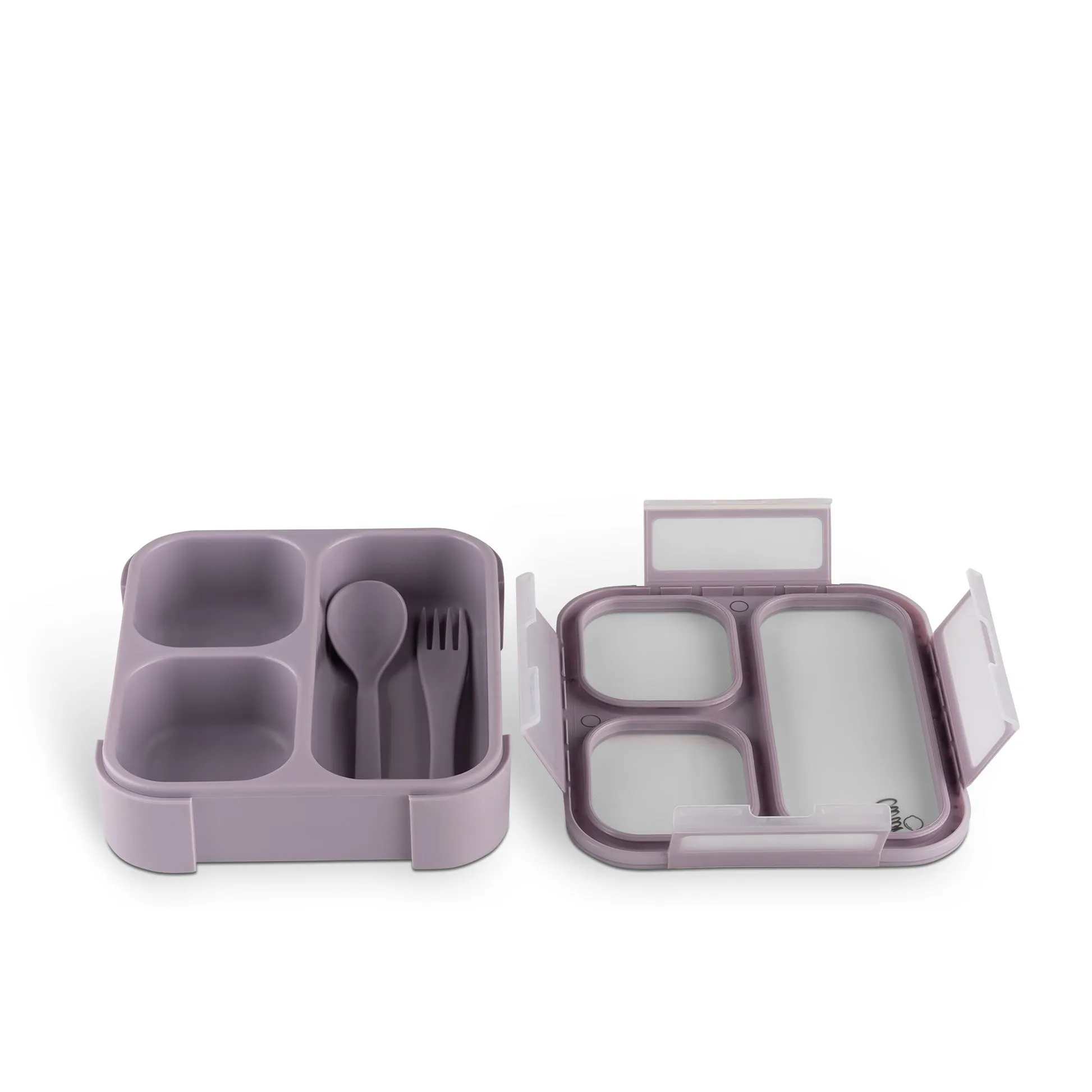 Citron Lunchbox with Fork and Spoon - Purple