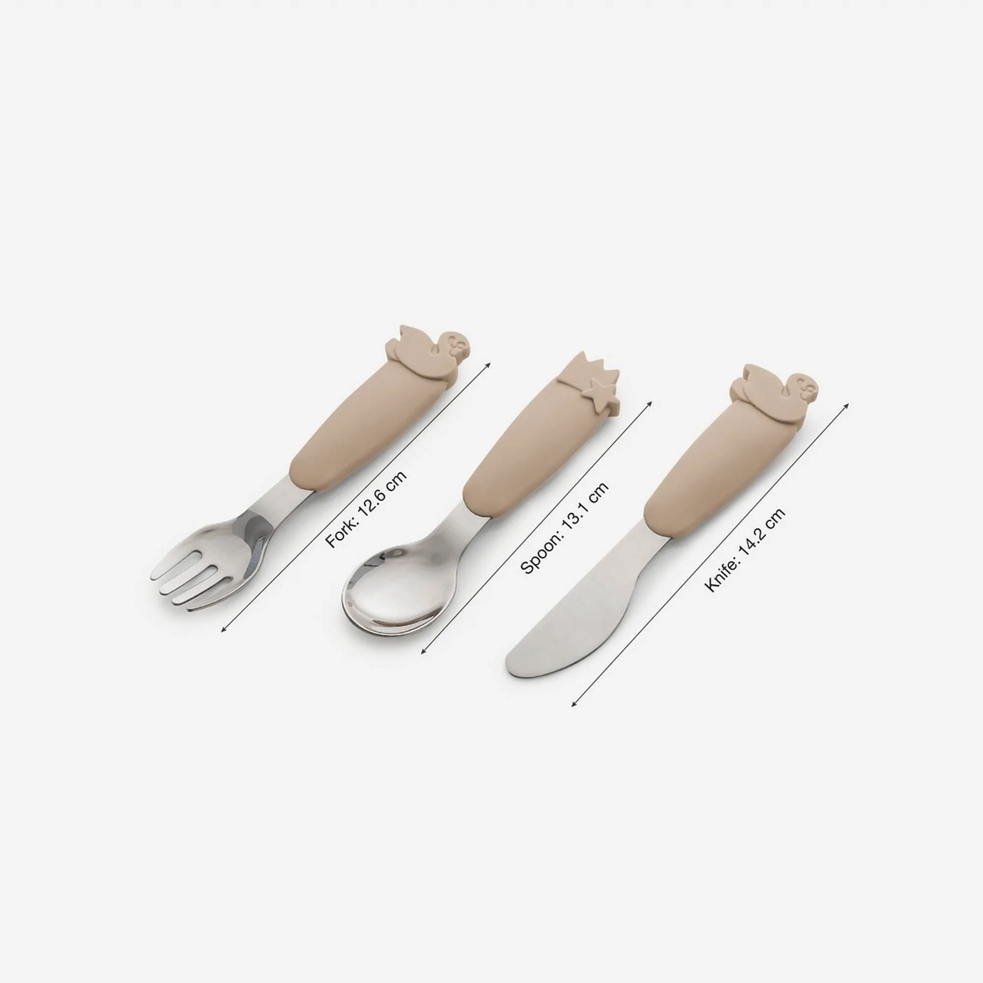 Citron Silicone Cutlery Set With Pouch - Ballerina